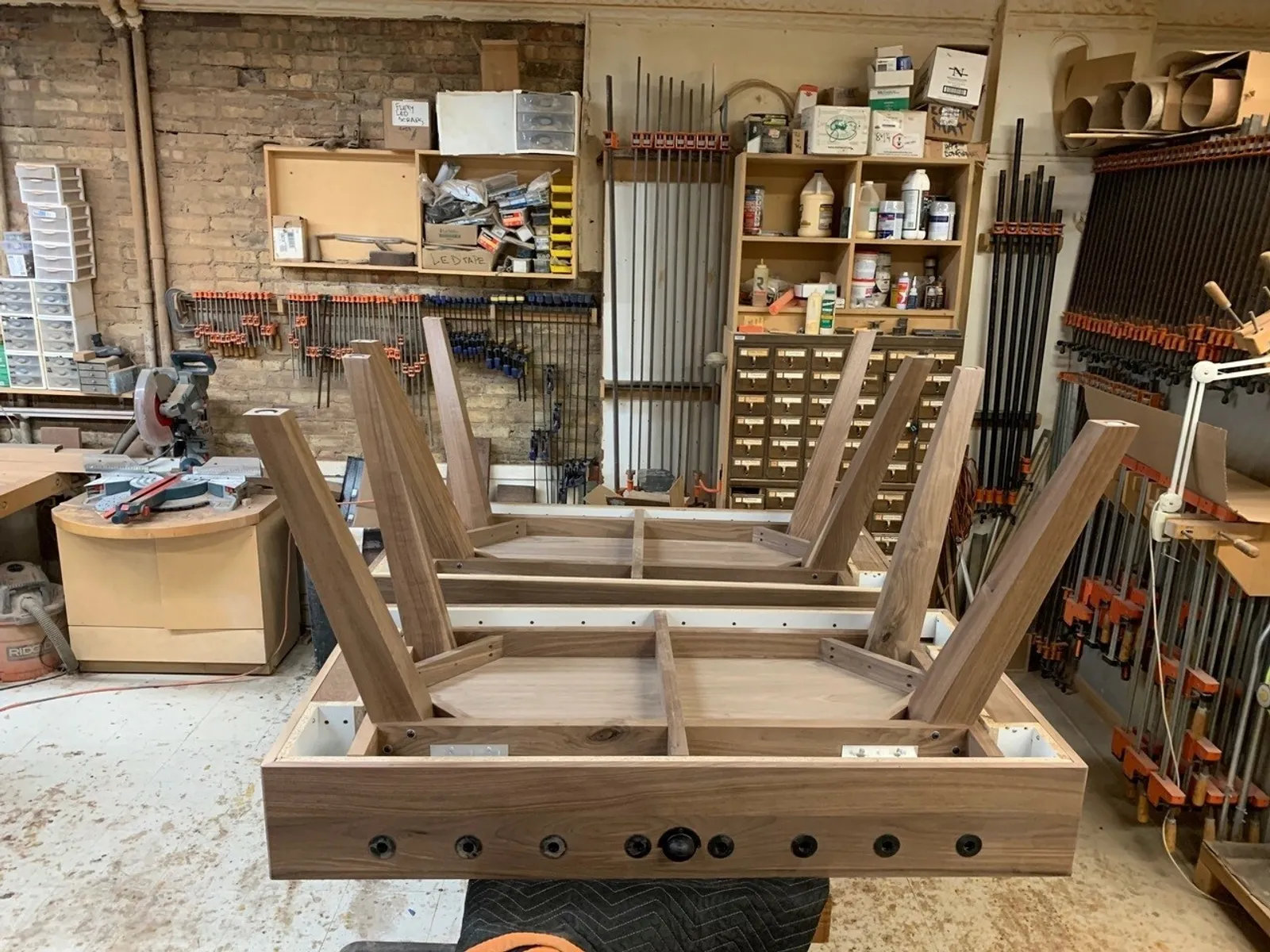 custom foosball tables in fabrication by Icon Modern
