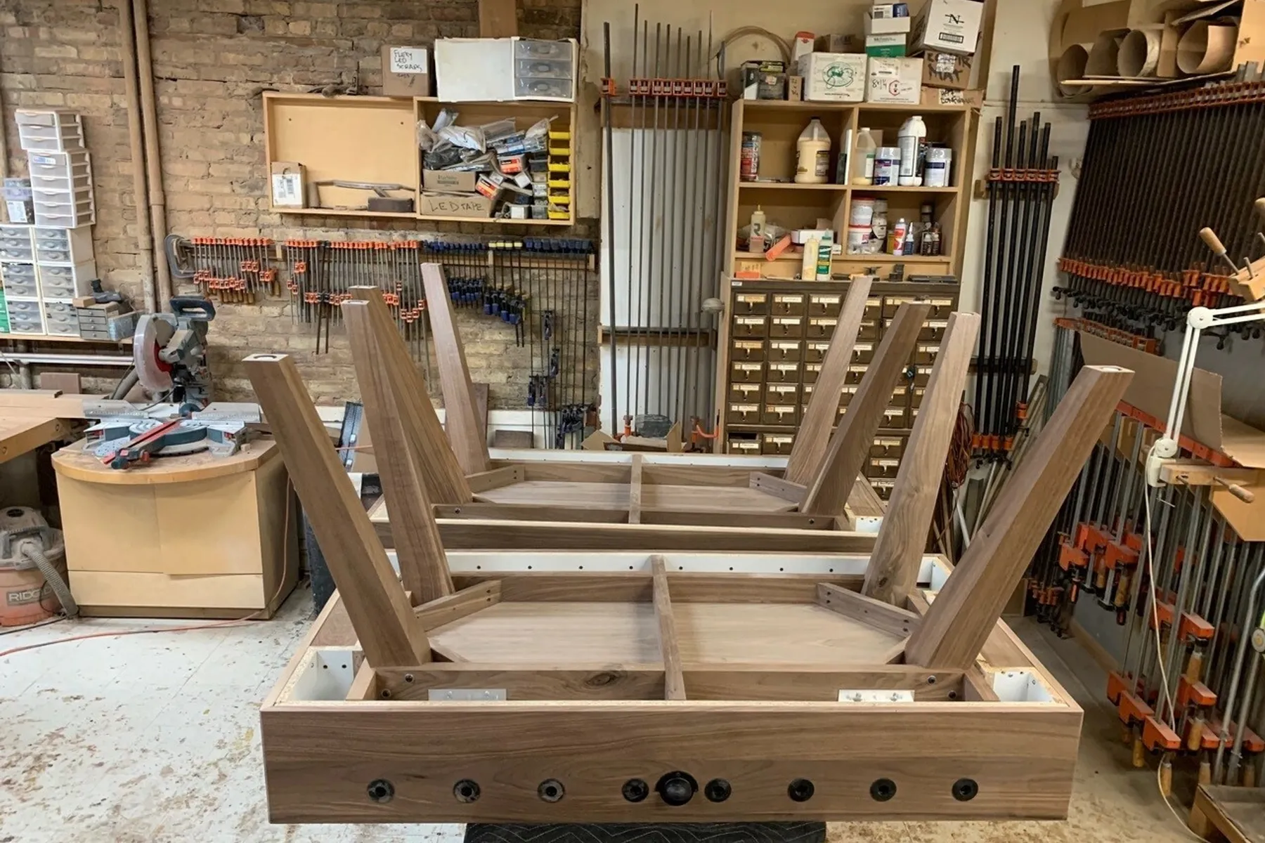 custom foosball tables in fabrication by Icon Modern