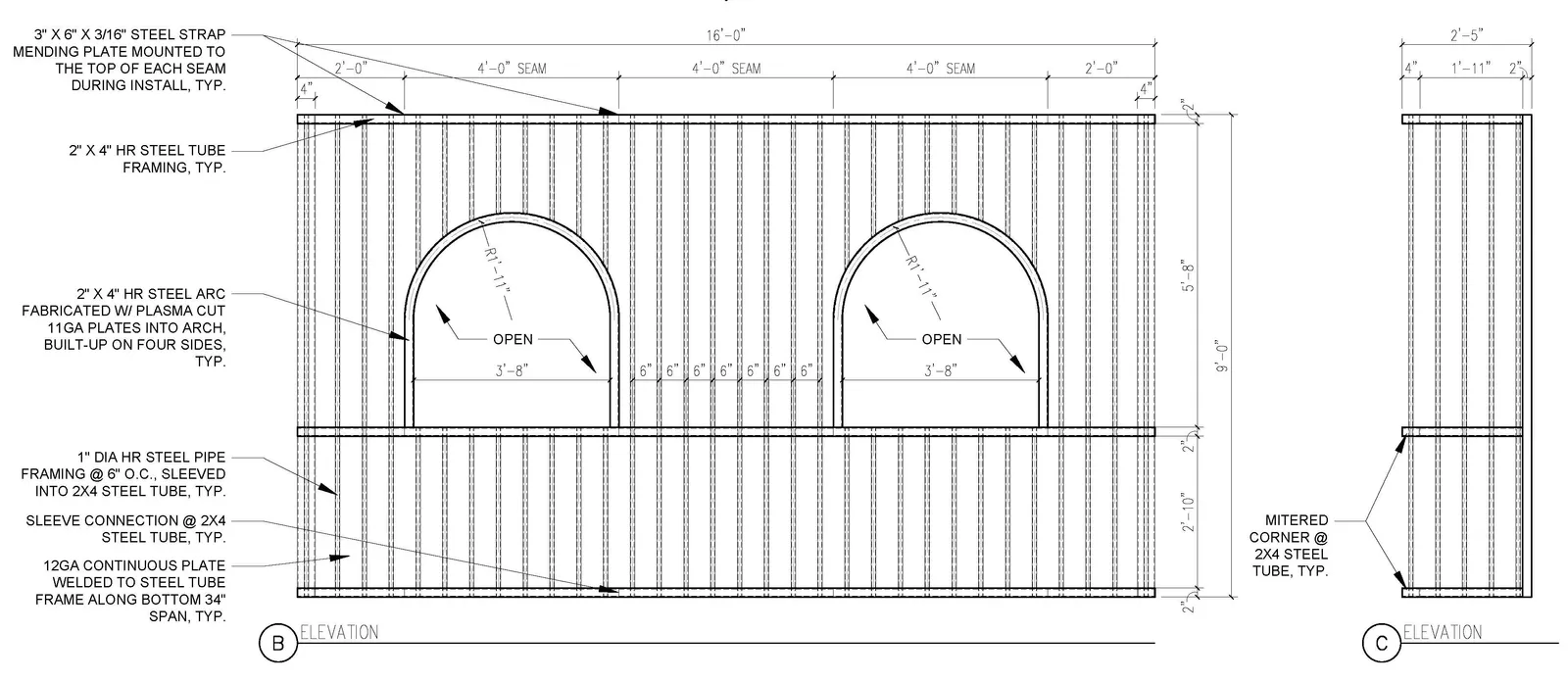Custom Red Steel Space Dividers Drawing Icon Modern
