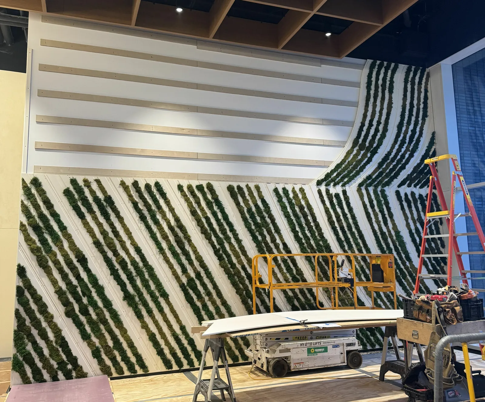 Custom green wall install Icon Modern