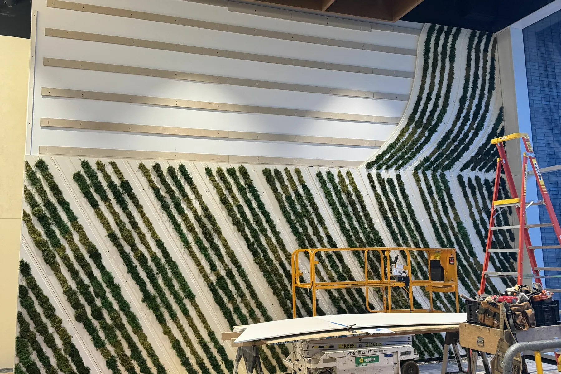 Custom green wall install Icon Modern