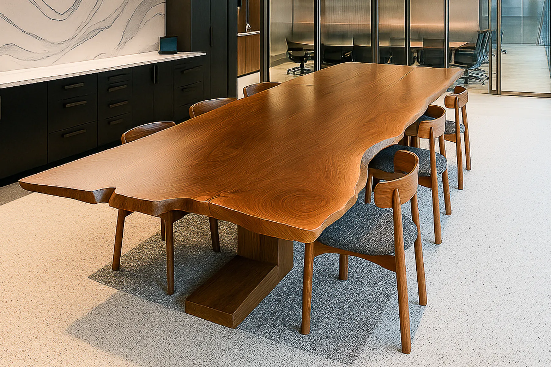 Live Edge Conference Table Icon Modern 2