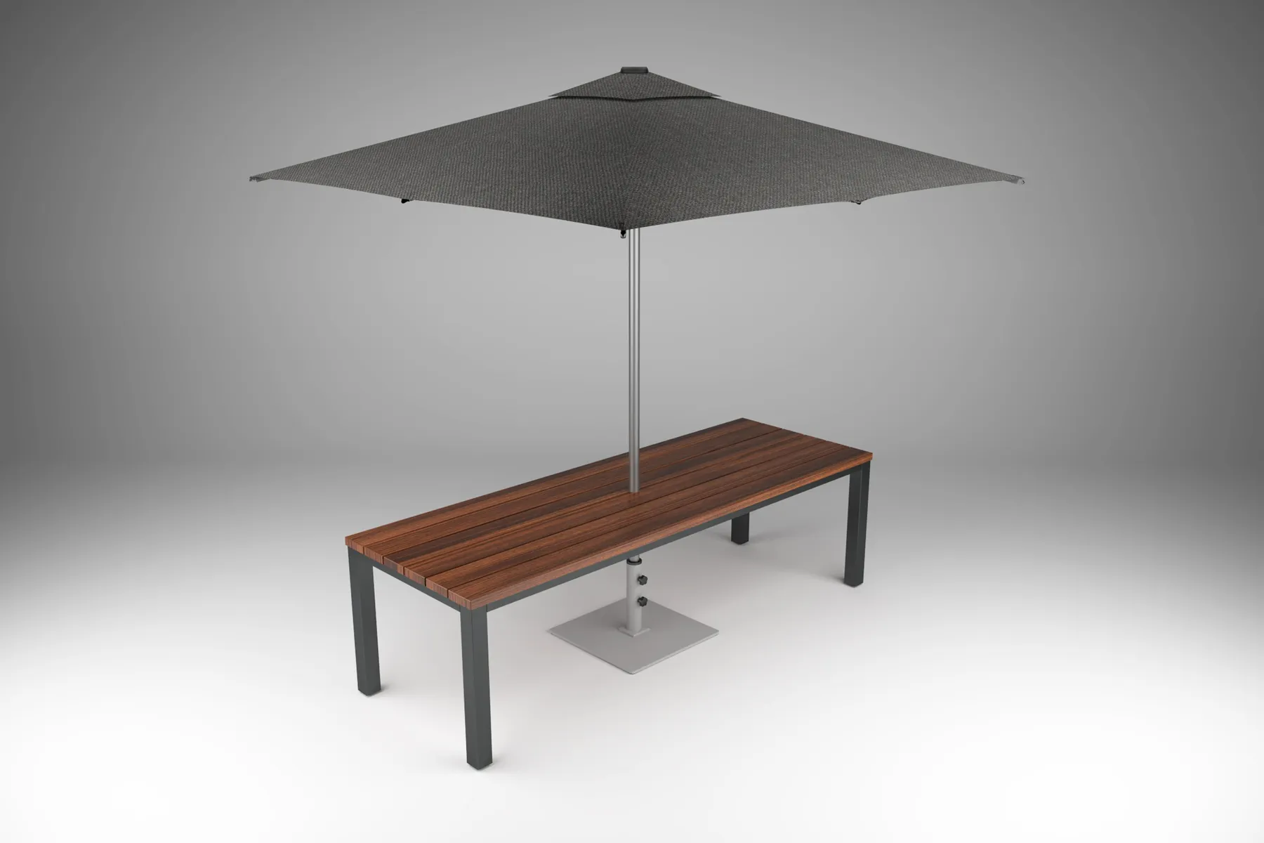 outdoor umbrella with Icon Modern table