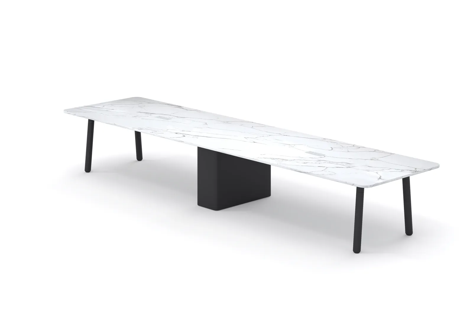 custom stone conference table rendering by Icon Modern