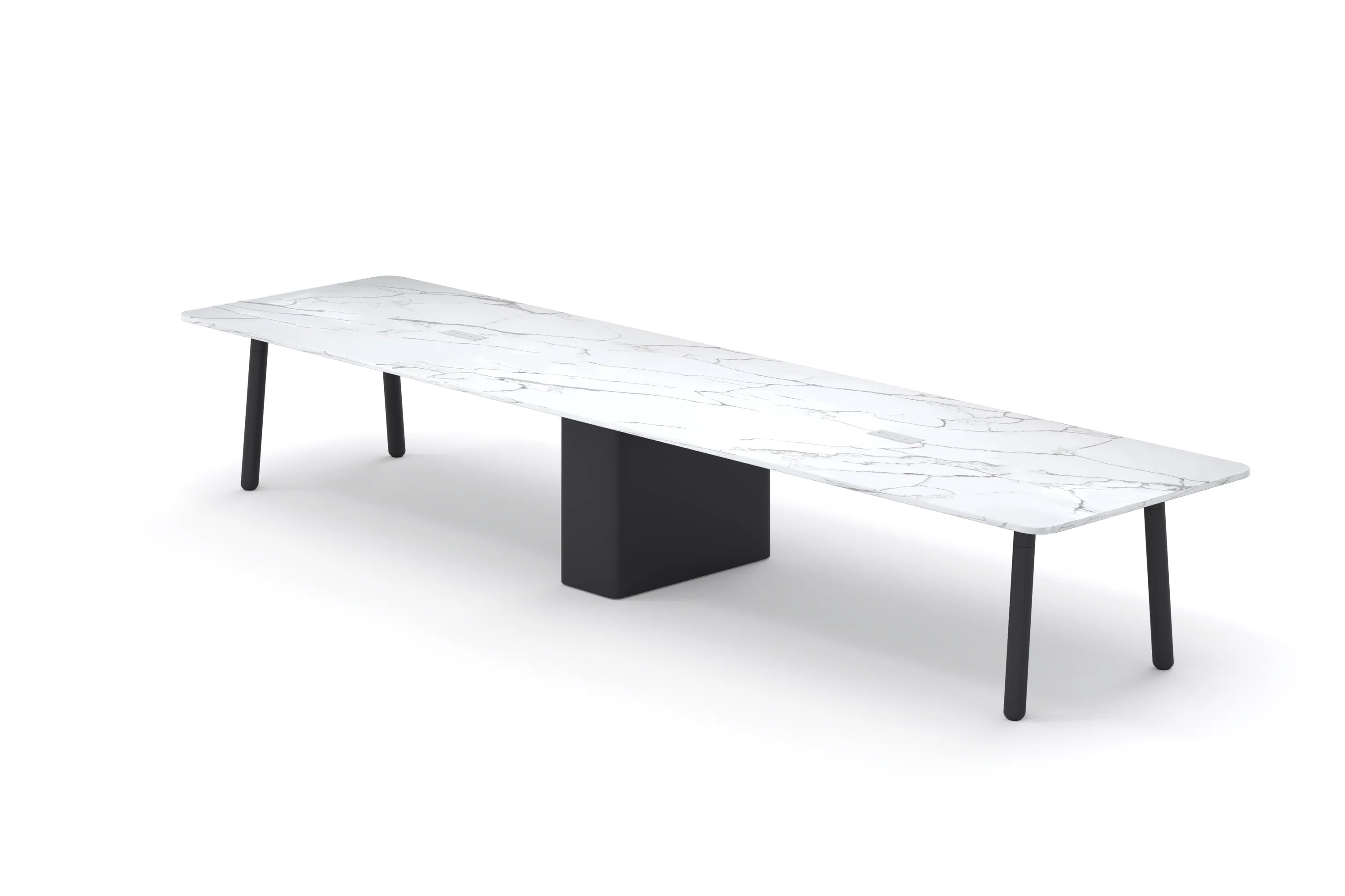 custom stone conference table rendering by Icon Modern