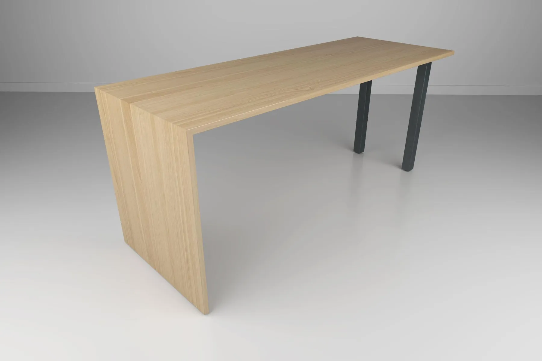 custom community table with dropside base by Icon Modern