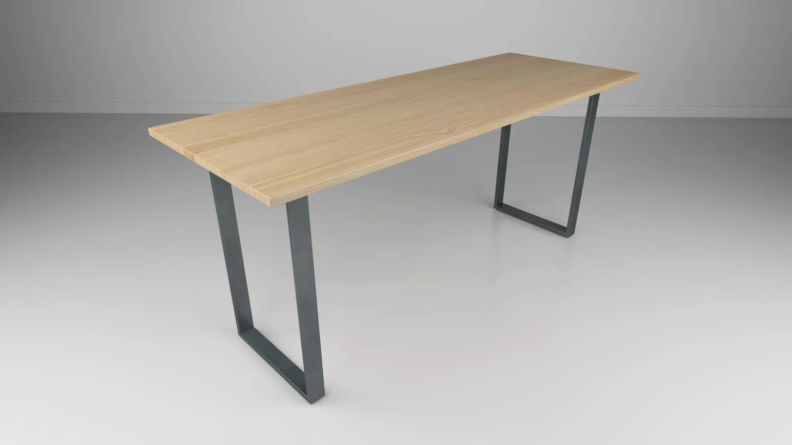 custom community table with strap base by Icon Modern