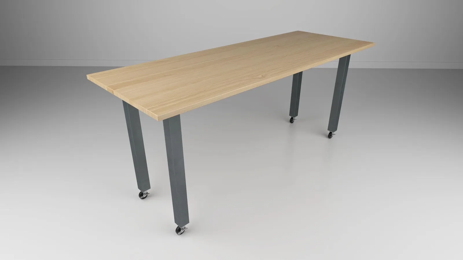 custom community with steel post base on casters by Icon Modern