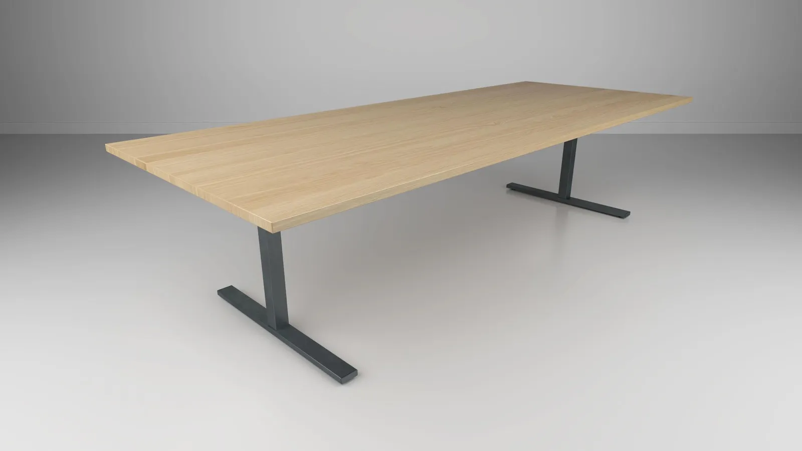 custom conference table with T base by Icon Modern