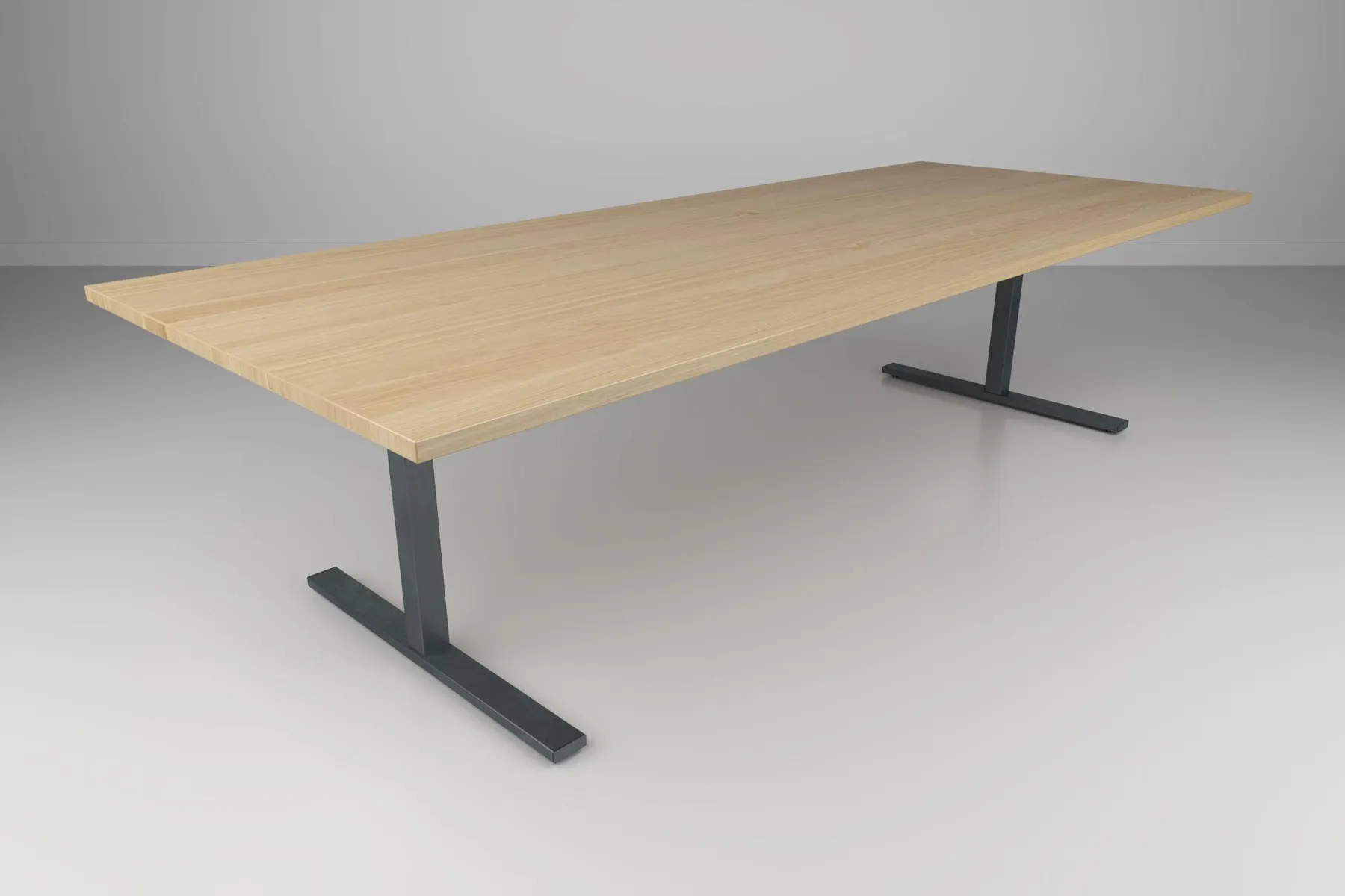 custom conference table with T base by Icon Modern