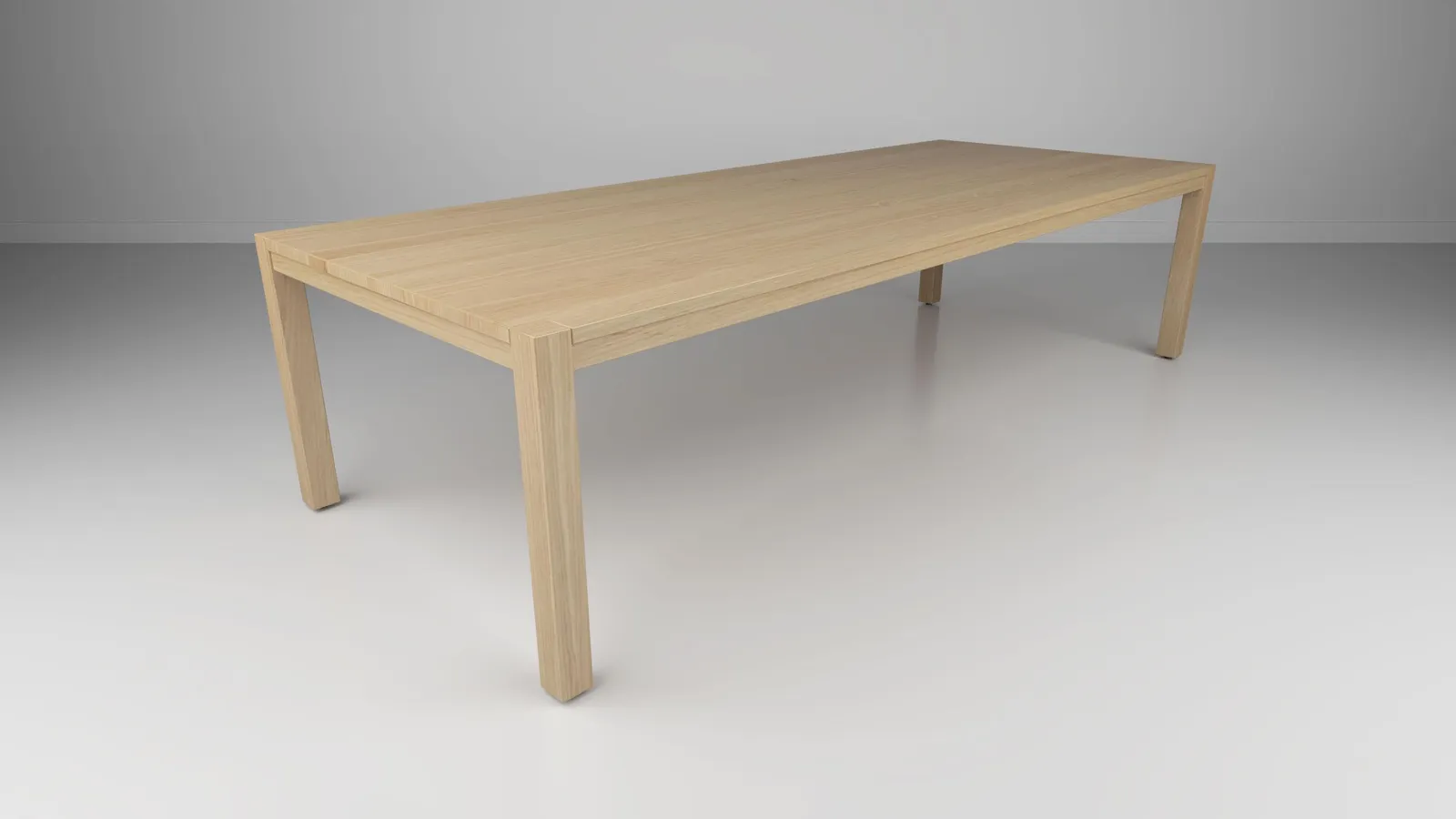 custom conference table with wood post base by Icon Modern
