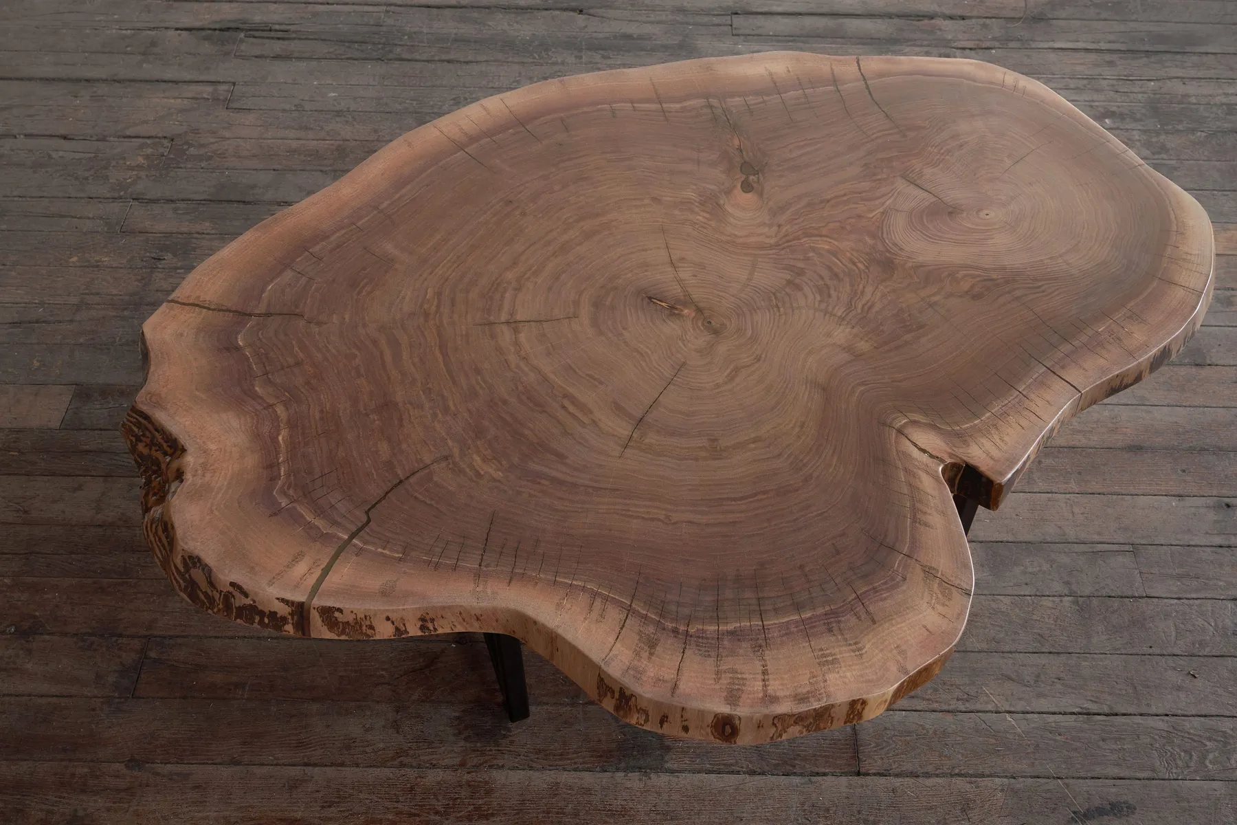 custom urban walnut coffee table by Icon Modern