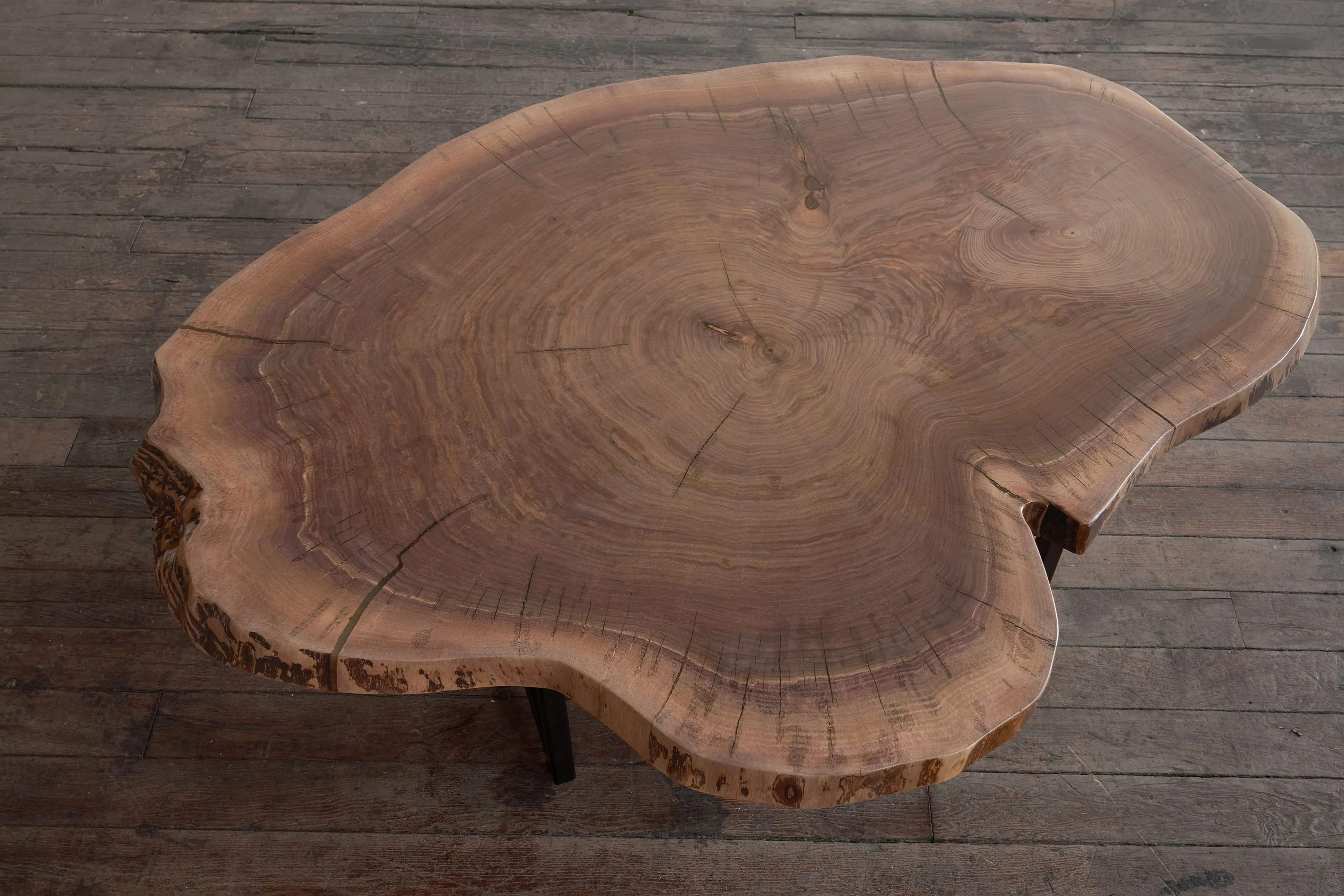 custom urban walnut coffee table by Icon Modern