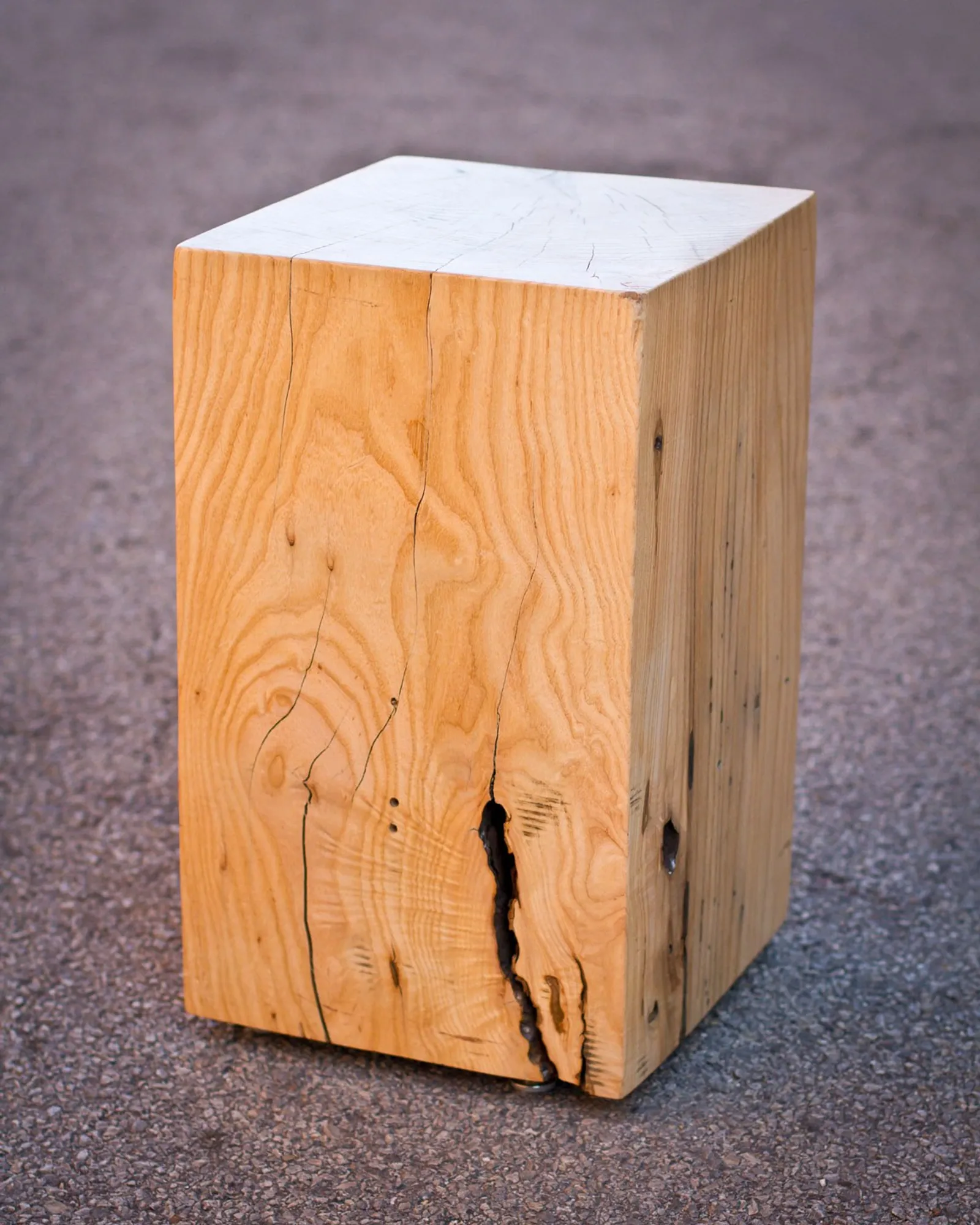 Custom urban wood ash block table stool stump by icon modern
