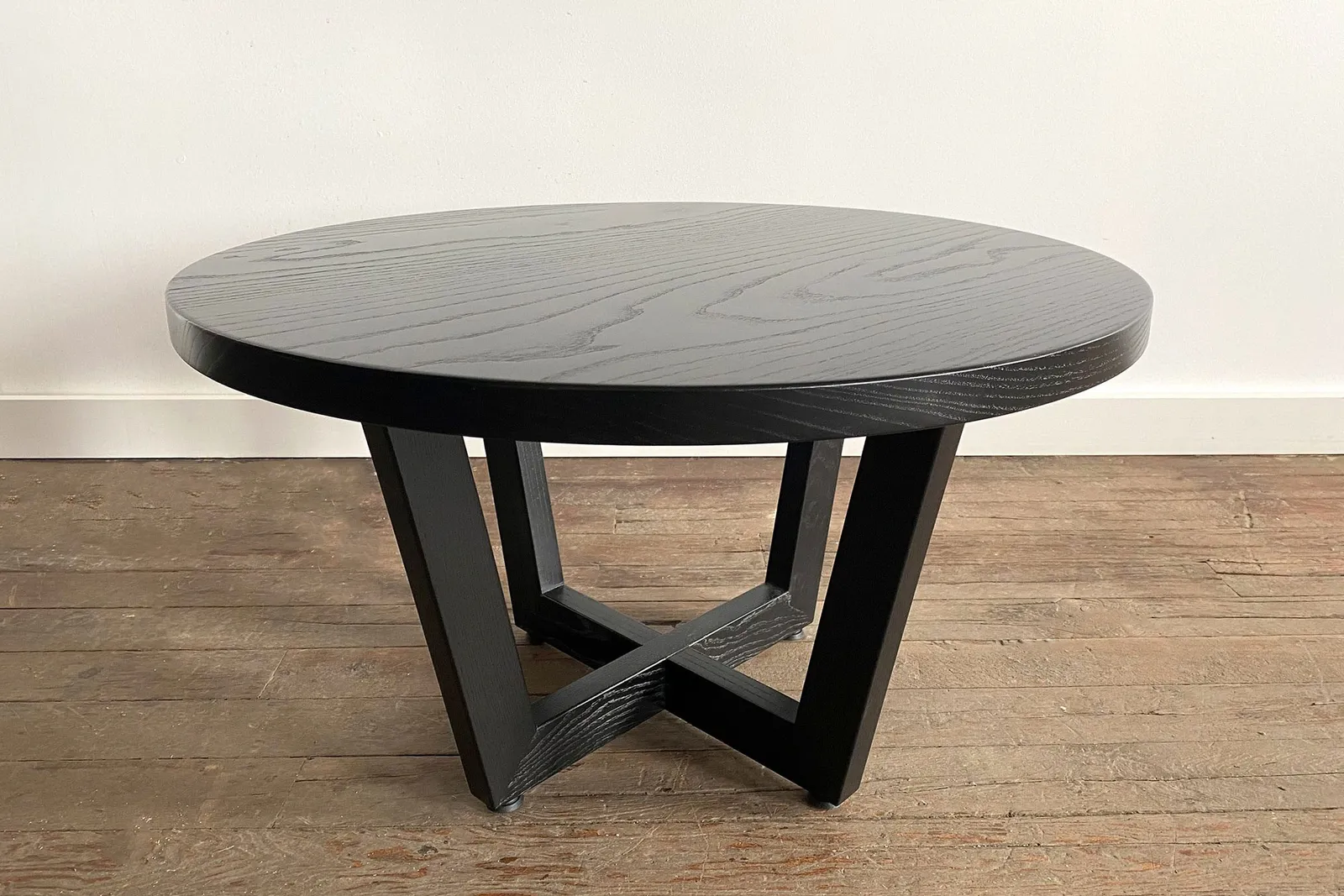 custom coffee table in ebonized urban ash by Icon Modern