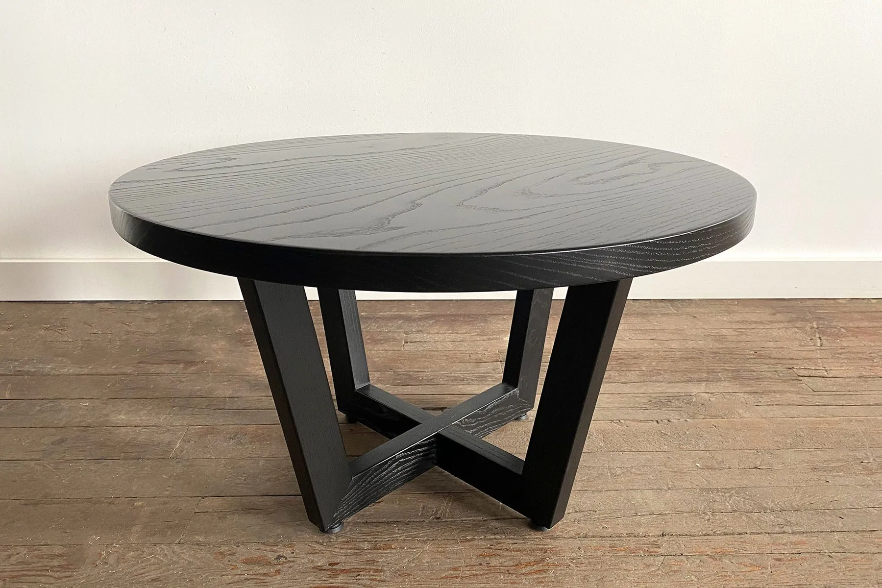 custom coffee table in ebonized urban ash by Icon Modern
