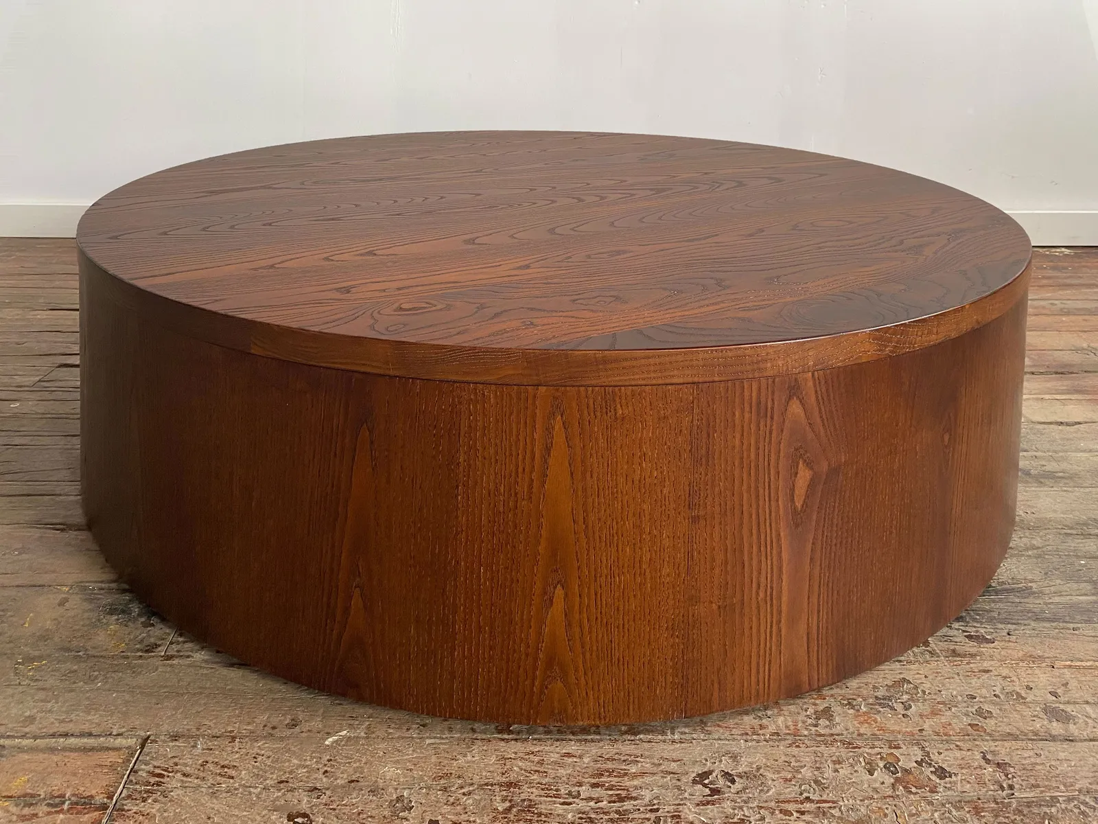 custom coffee table in faux walnut by Icon Modern