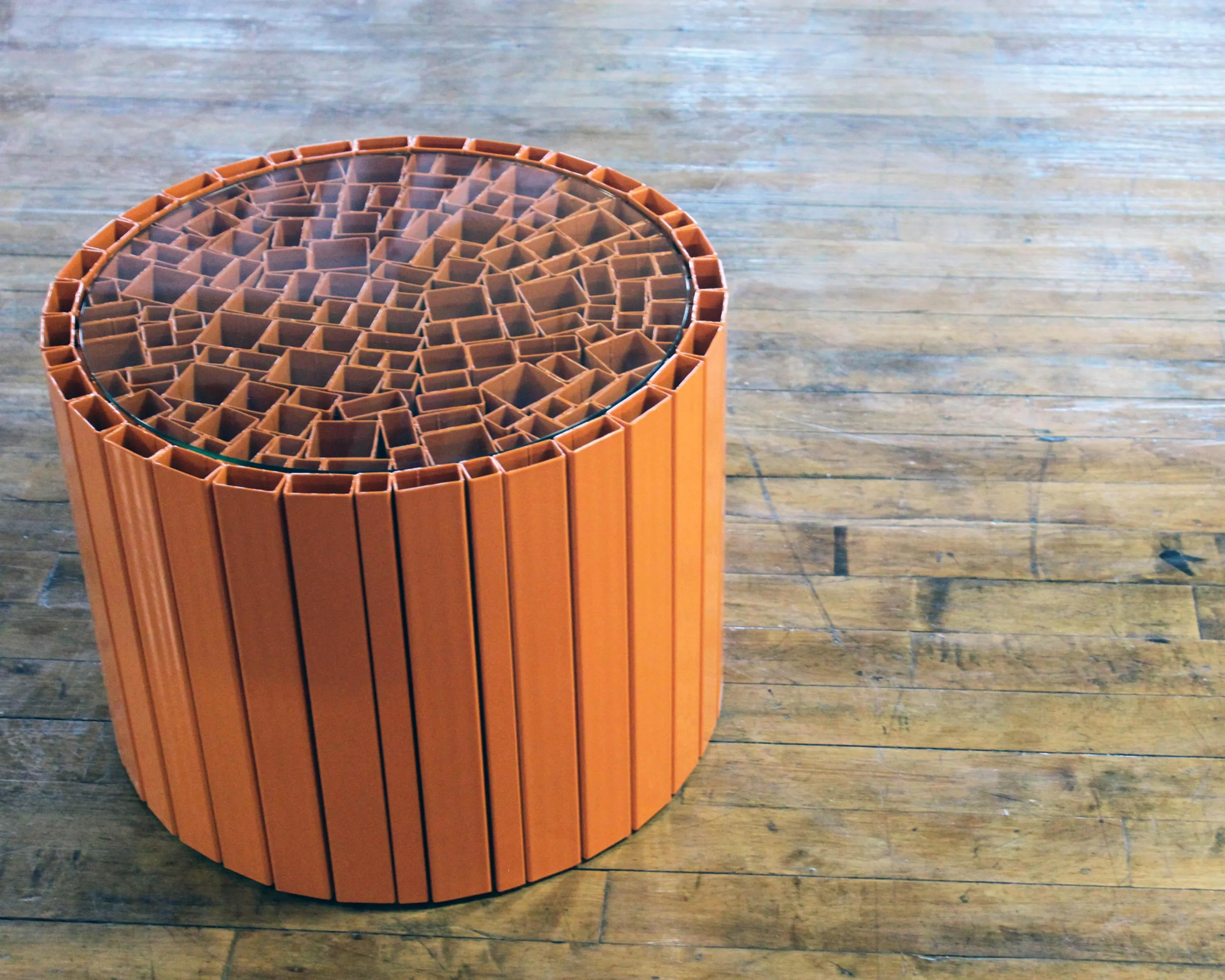 Custom steel tube side coffee table stool powdercoat by icon modern