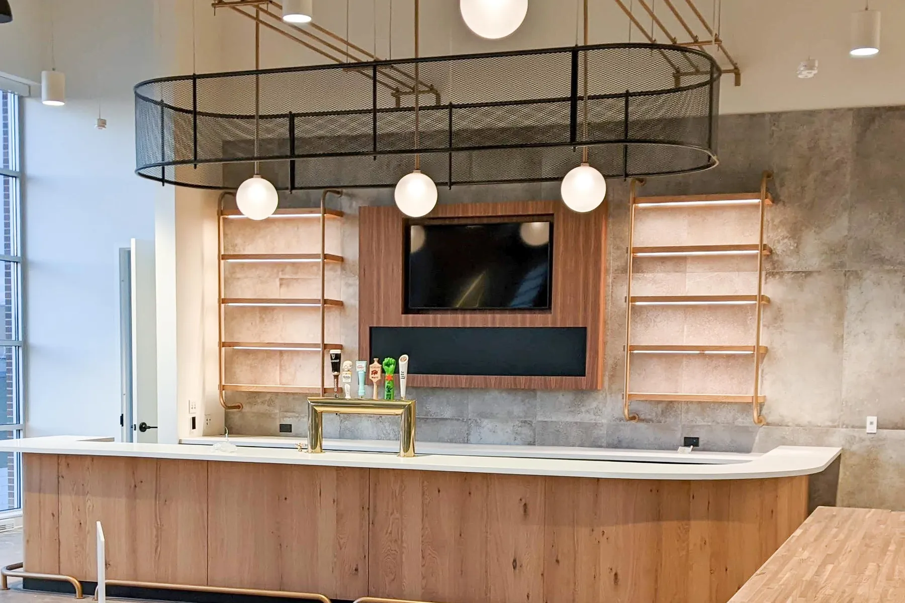 custom pill-shaped ceiling element by Icon Modern