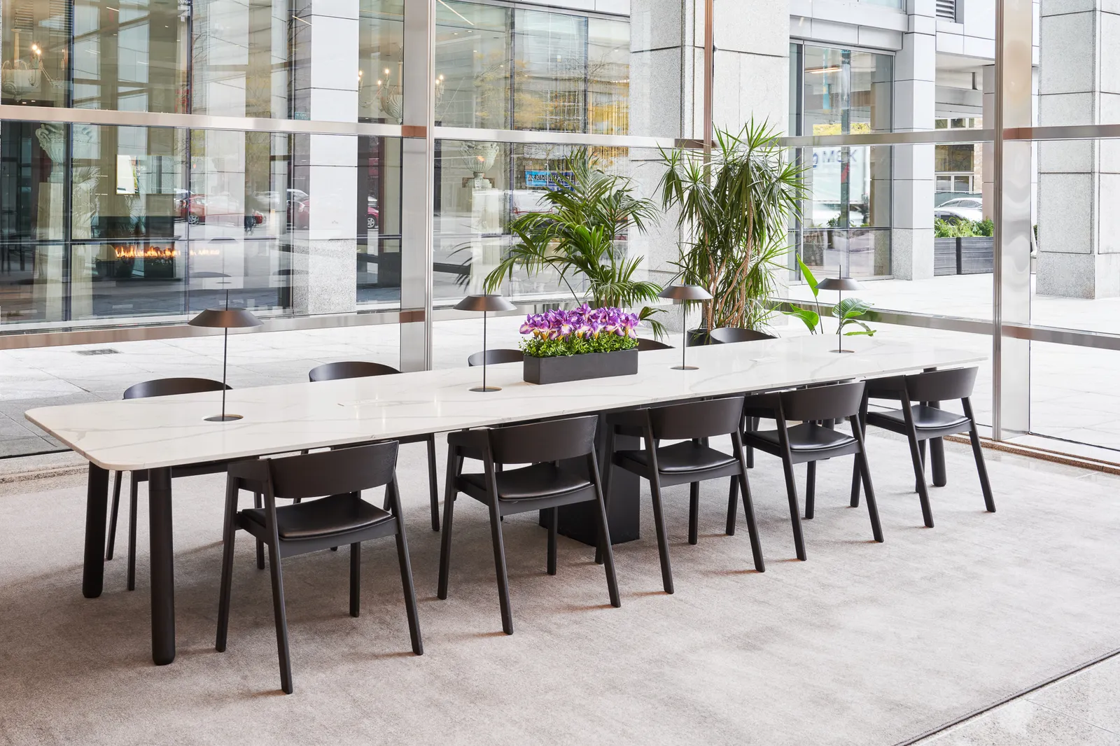 custom stone library table by Icon Modern