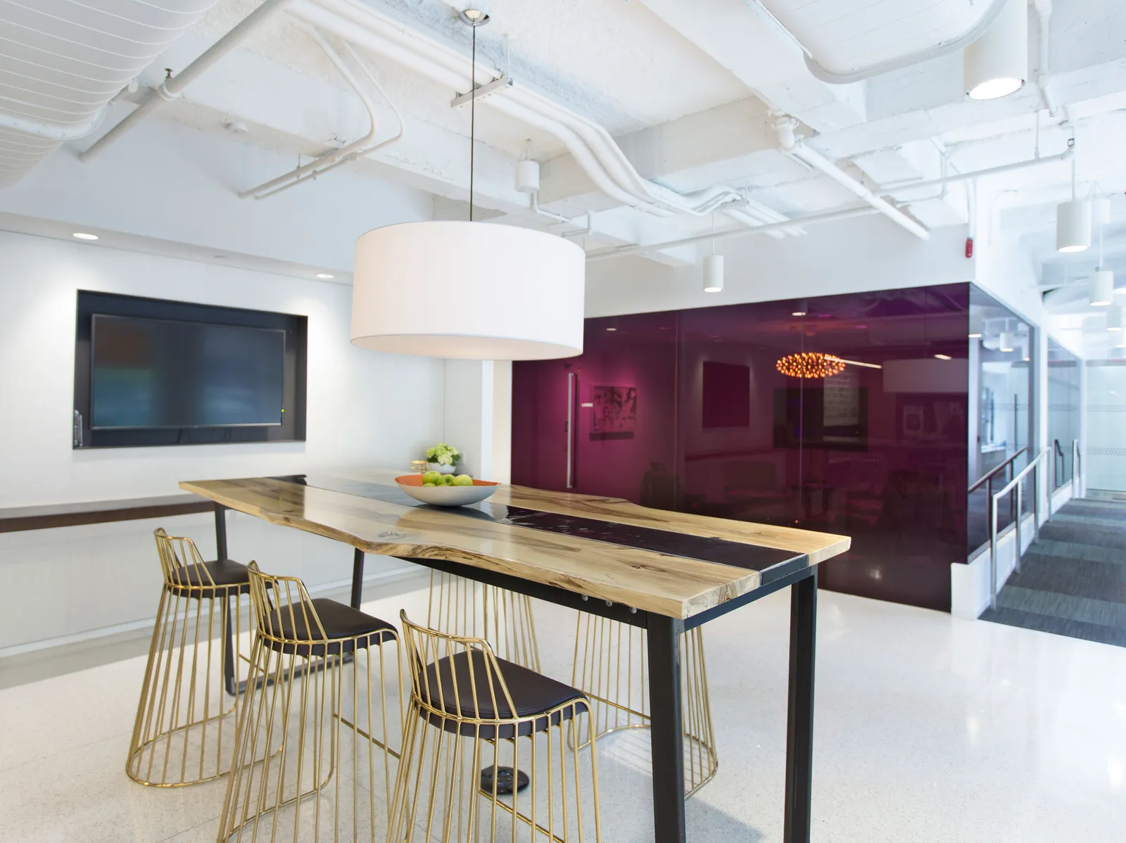 Custom community table bar height car hood maple by icon modern