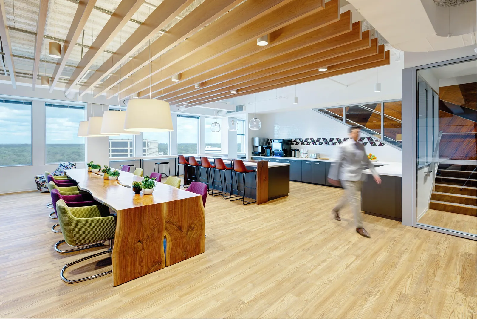 Custom community table dropside waterfall counter by icon modern