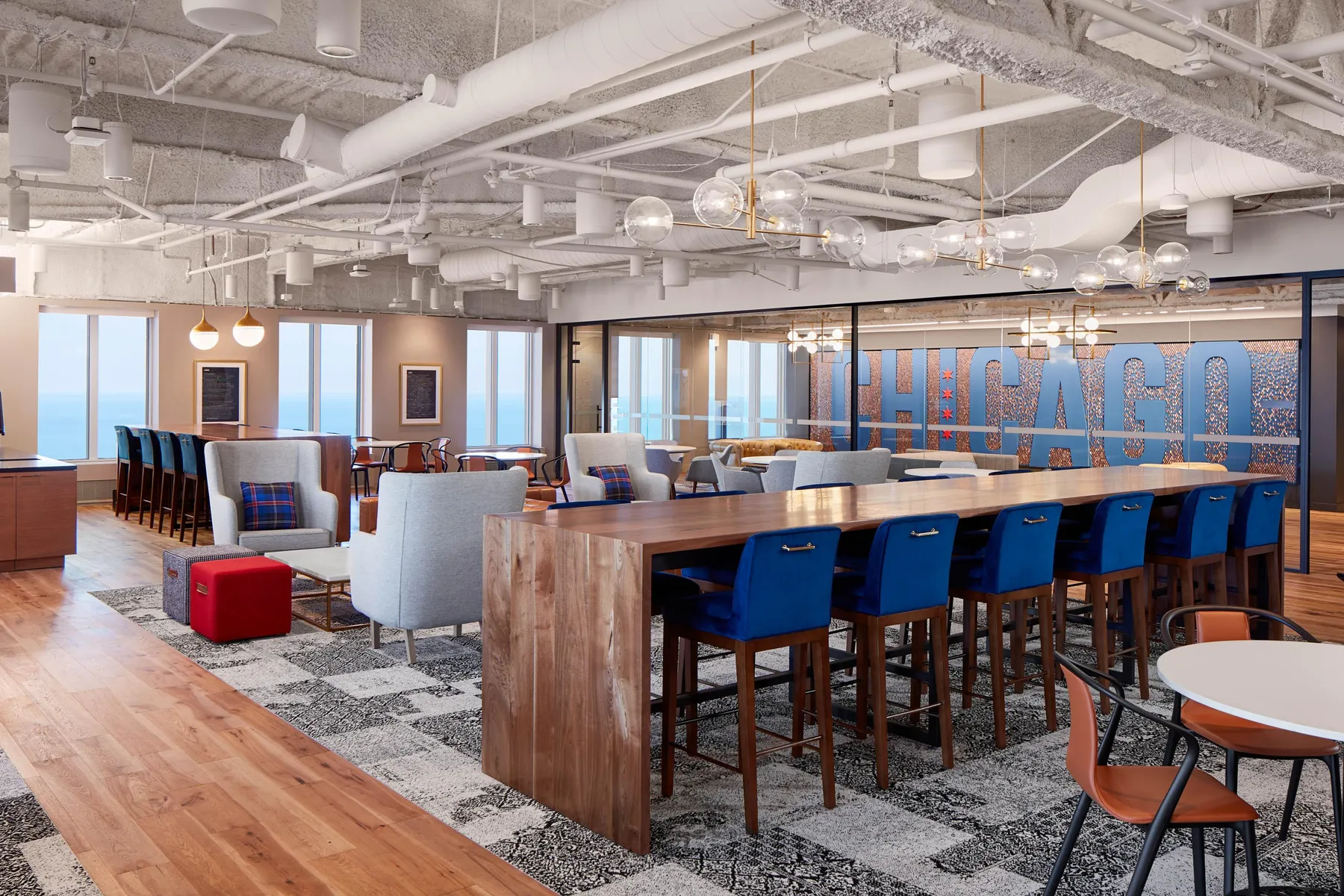 Custom community walnut bar height drop side table by Icon Modern