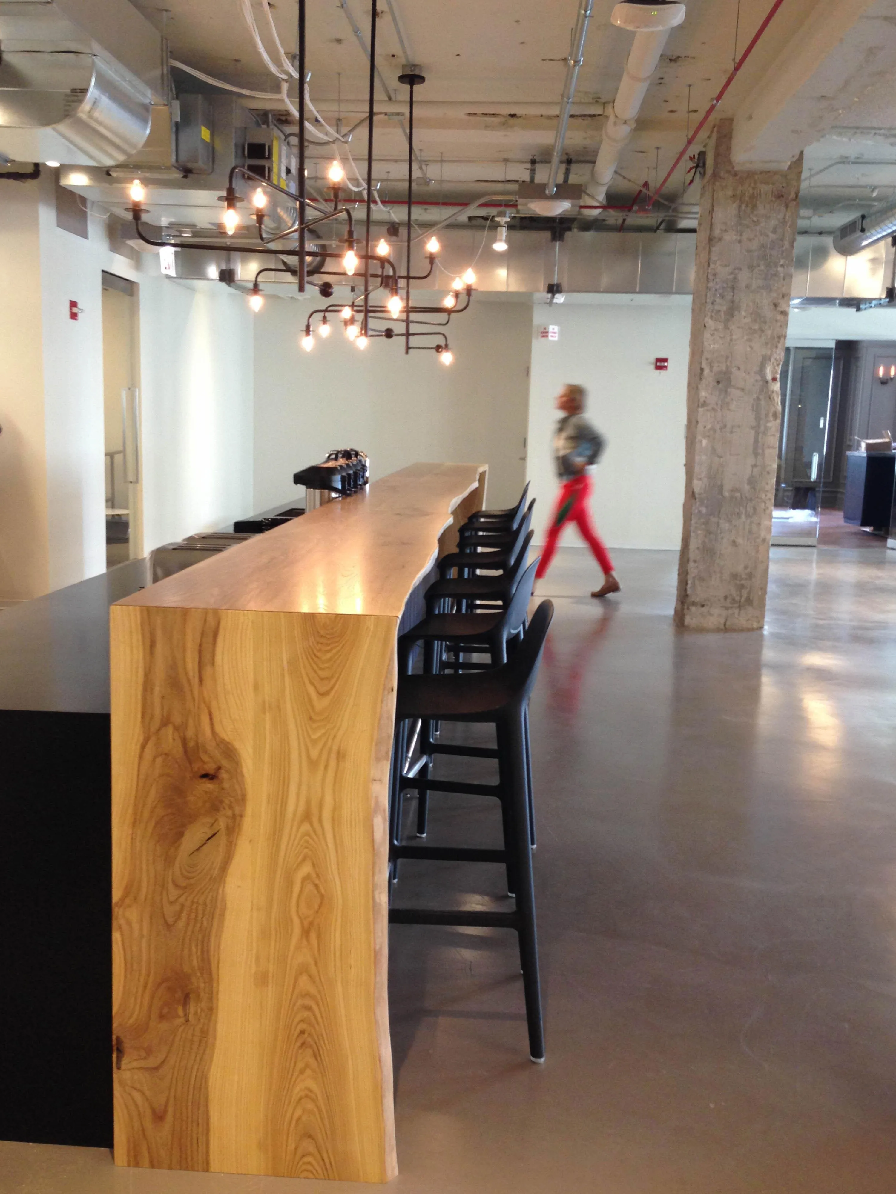 Custom urban ash counter with dropsides by Icon Modern