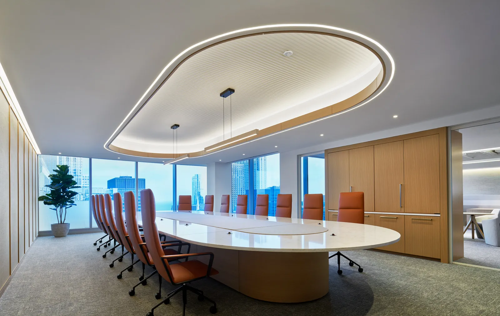 custom boardroom table by Icon Modern
