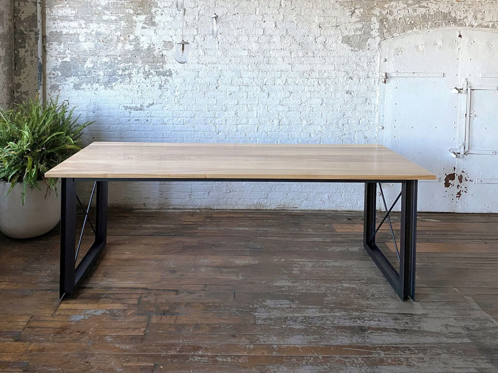 custom conference table in urban ash by Icon Modern