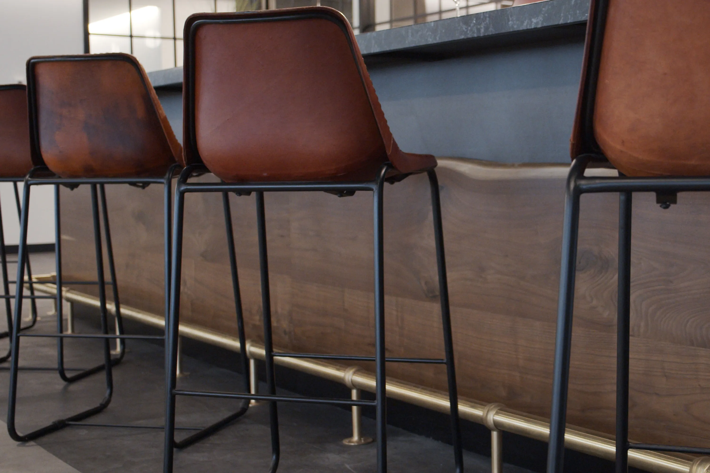 custom counter wrap in walnut by Icon Modern