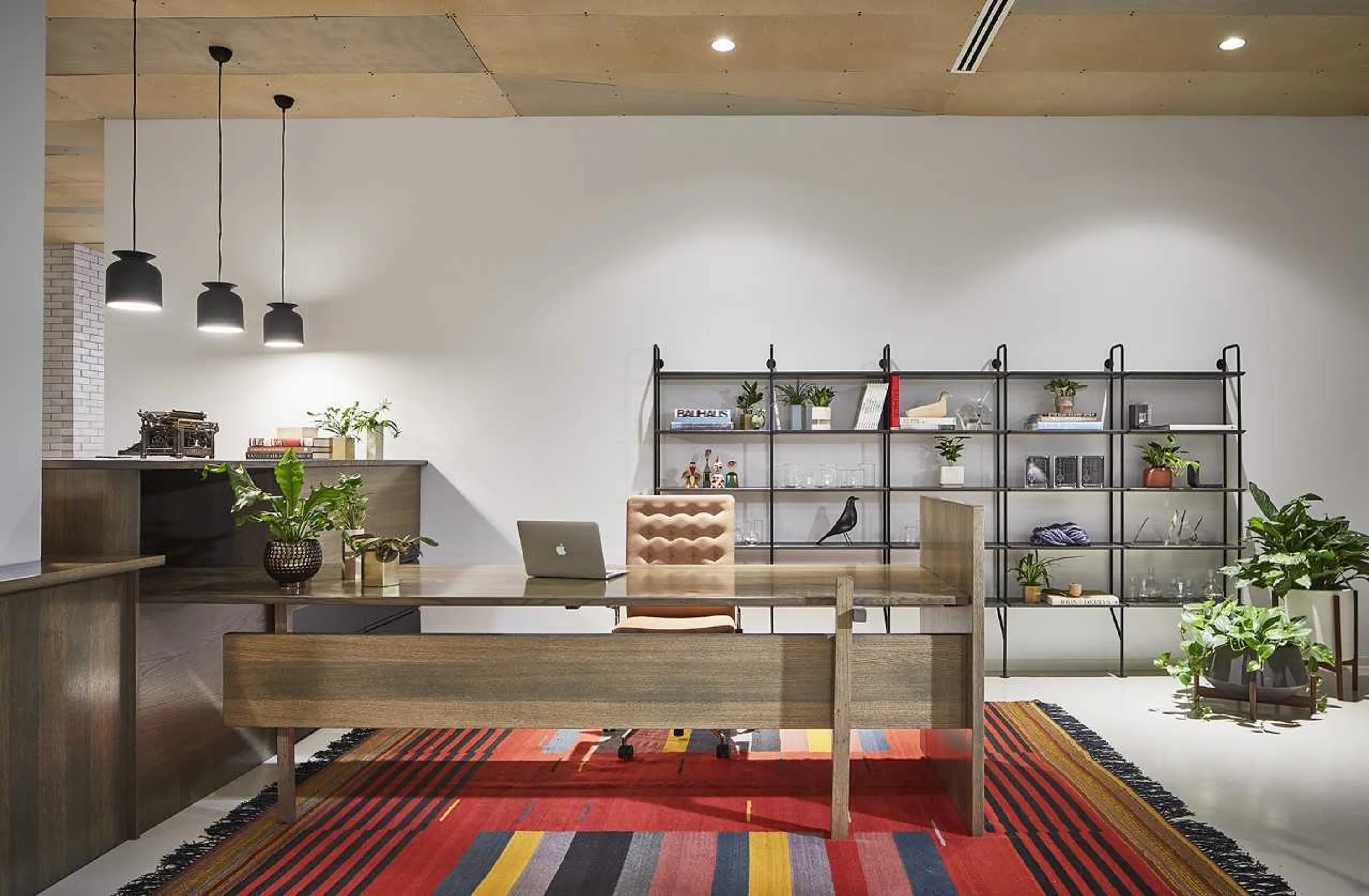 custom desk in urban ash by Icon Modern