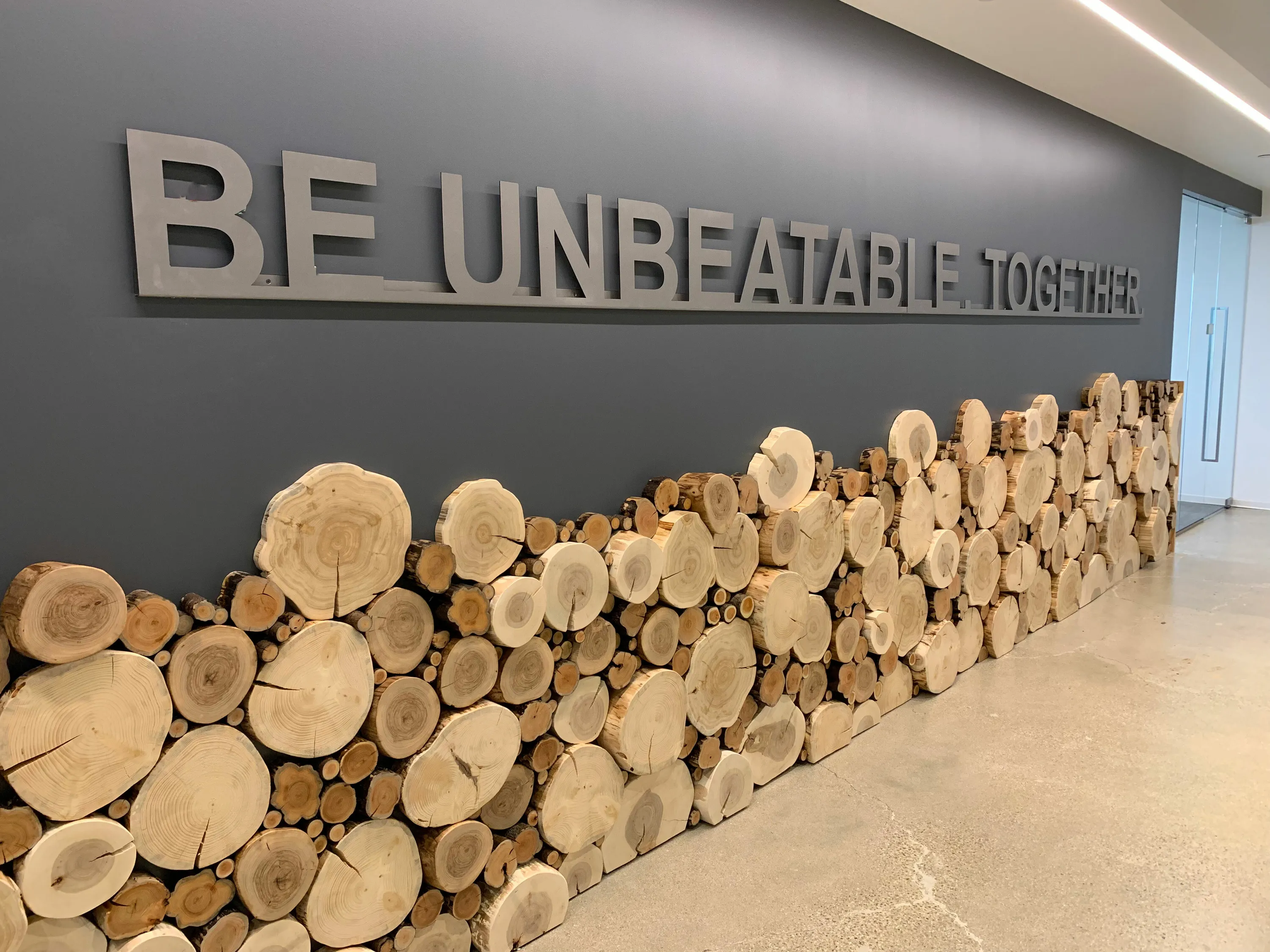 custom branded feature wall by Icon Modern