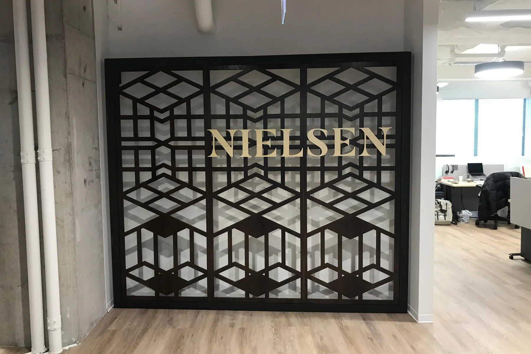 custom accent panel in a CNC'd wood by Icon Modern