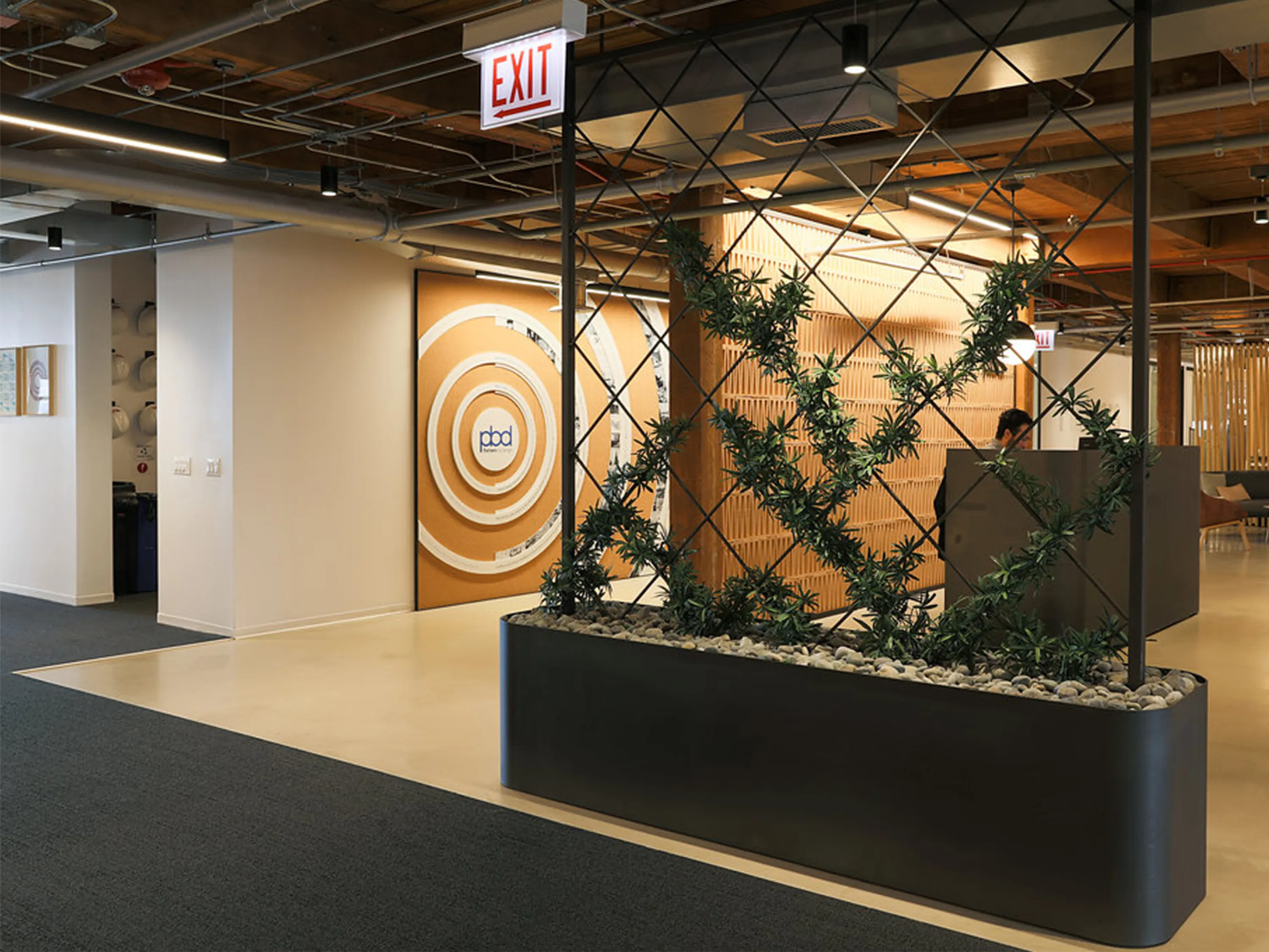 custom planter as space divider by Icon Modern