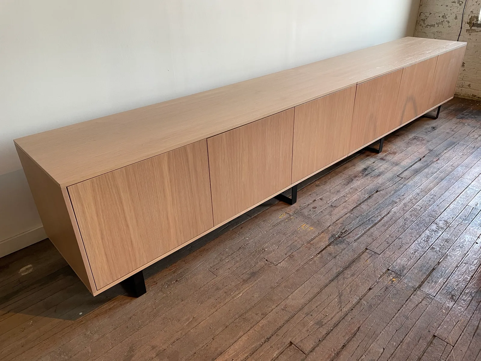 custom credenza in hickory veneer by Icon Modern