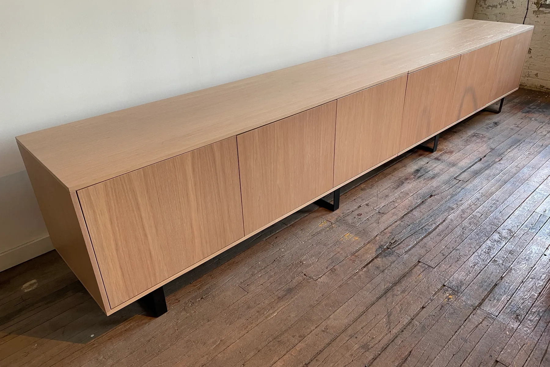 custom credenza in hickory veneer by Icon Modern