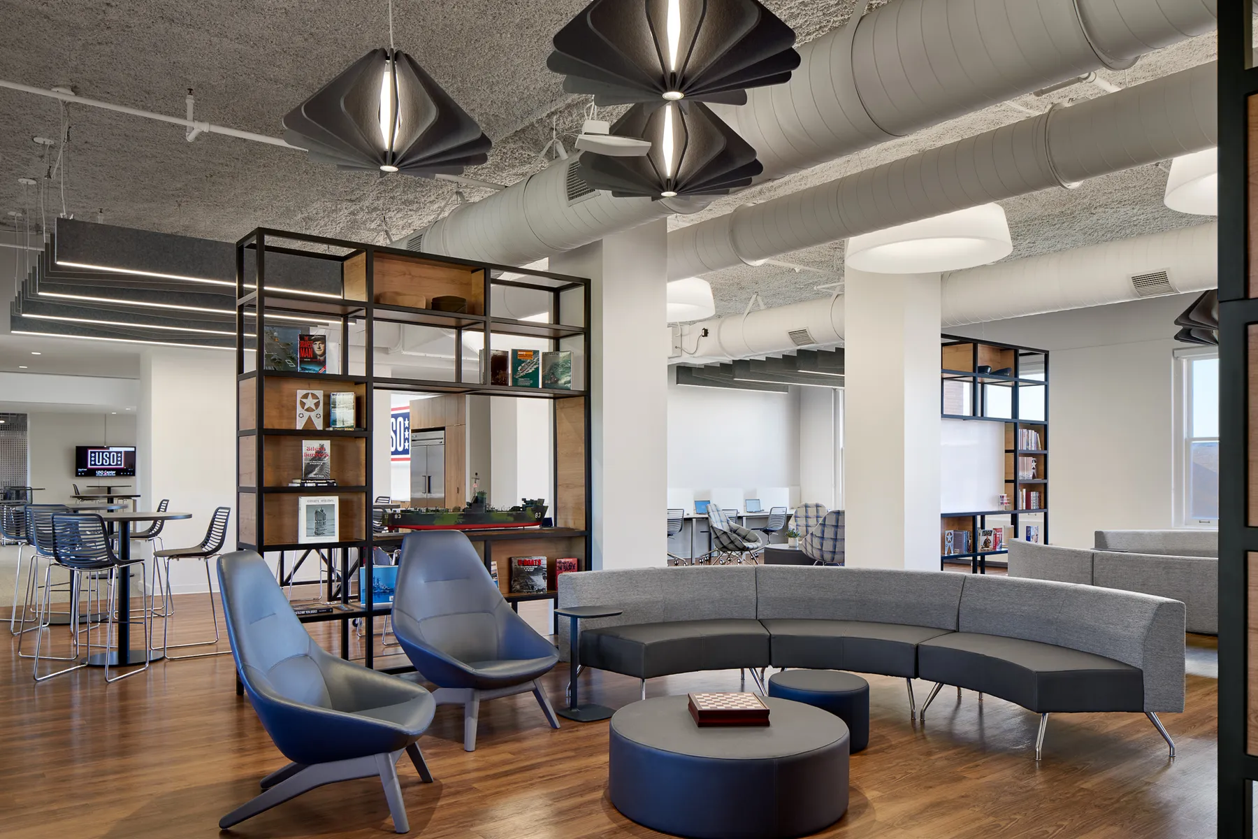 custom space divider in hot rolled steel tube with whiteboard by Icon Modern