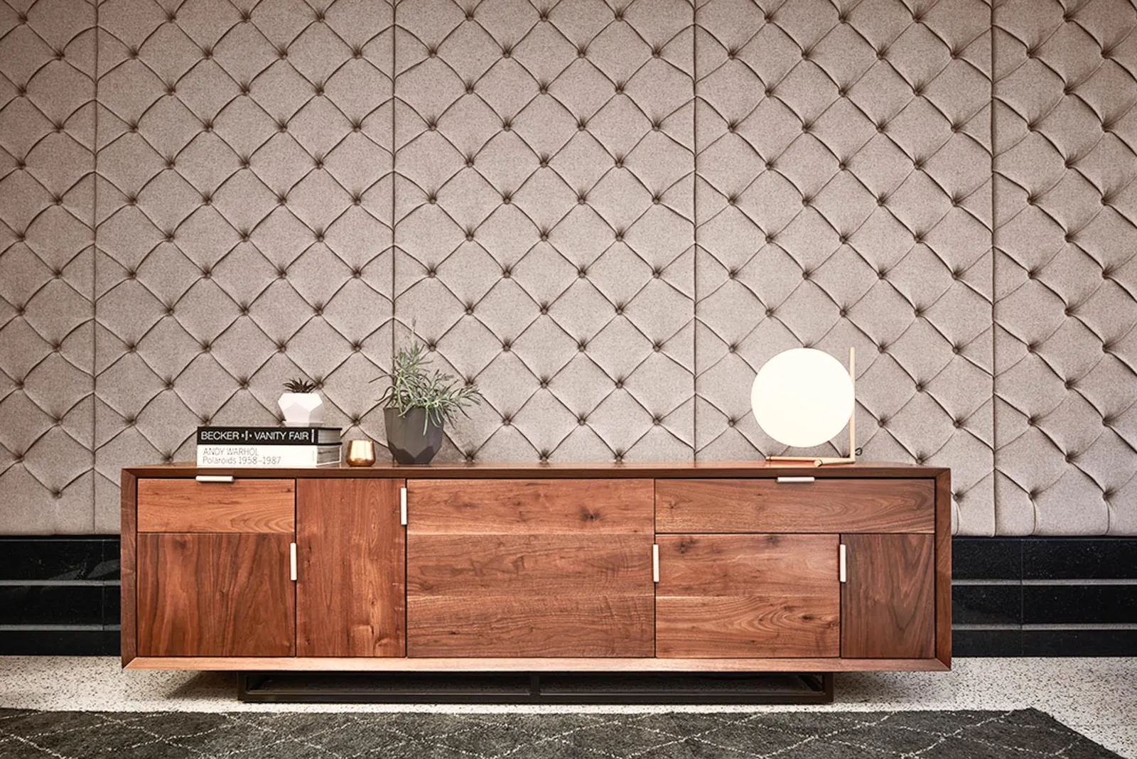 custom credenza in urban walnut by Icon Modern
