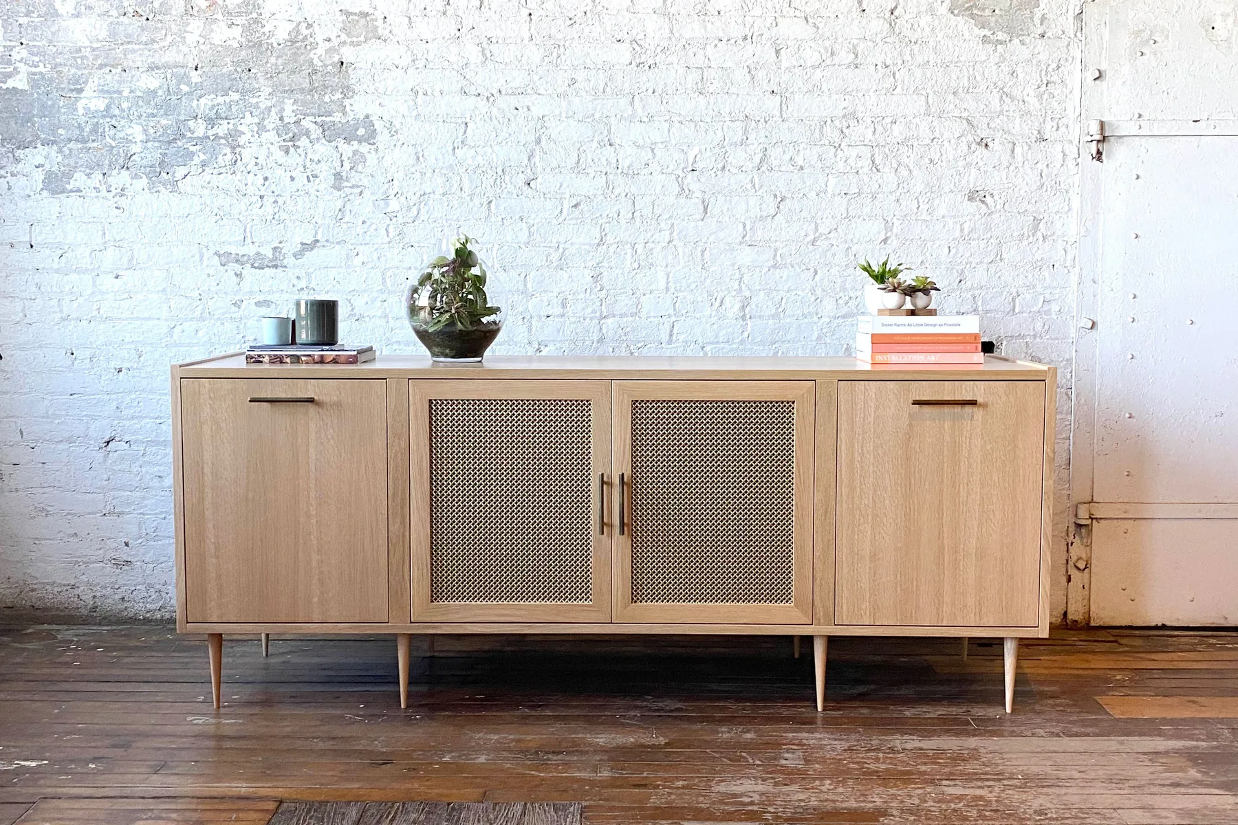 custom credenza in urban white oak by Icon Modern