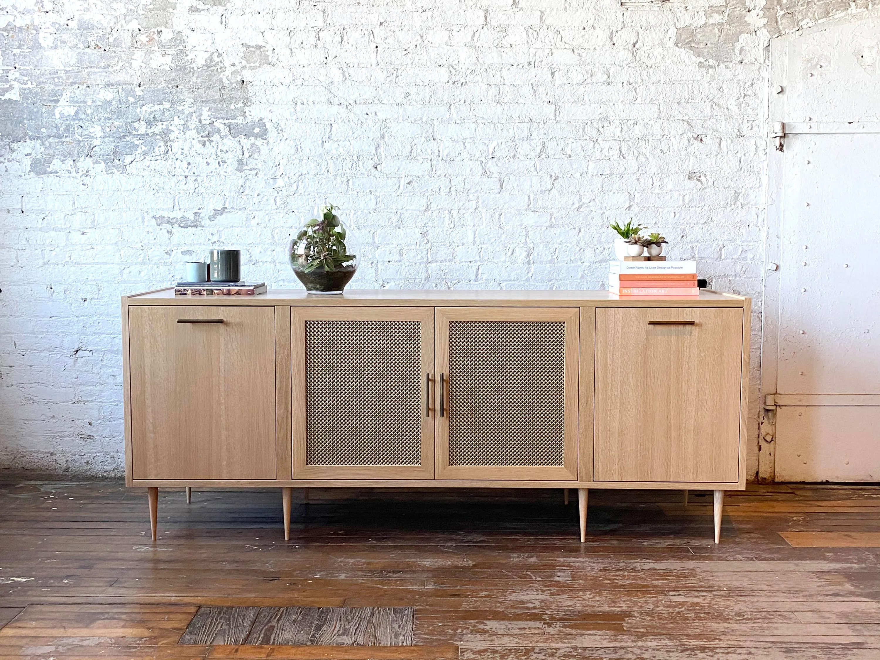 custom credenza in urban white oak by Icon Modern