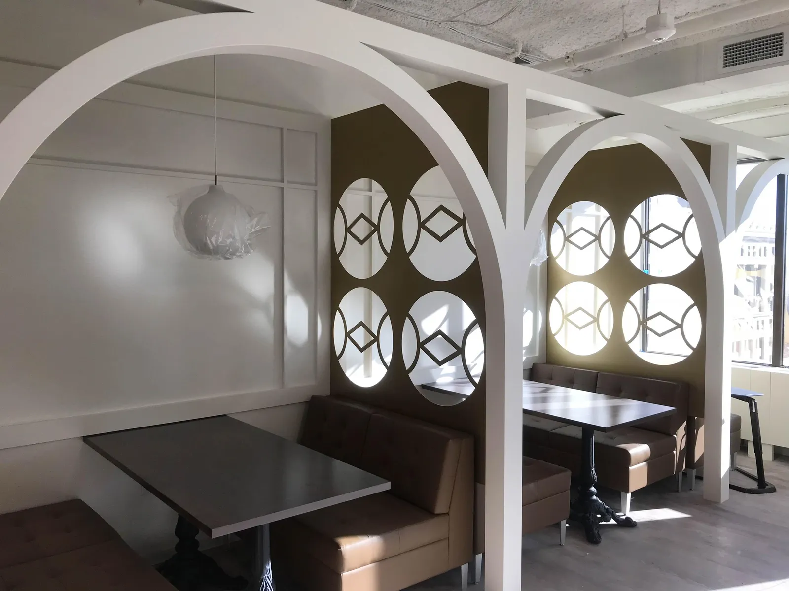 custom space dividers in laser cut steel panels by Icon Modern