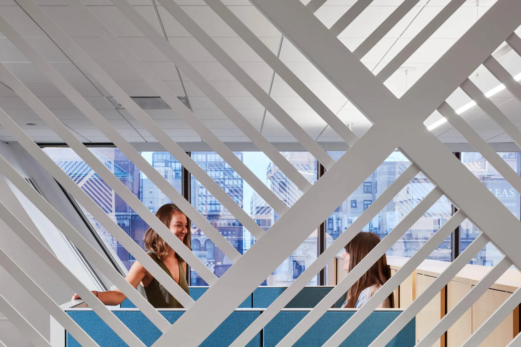 custom space divider with CNC pattern by Icon Modern