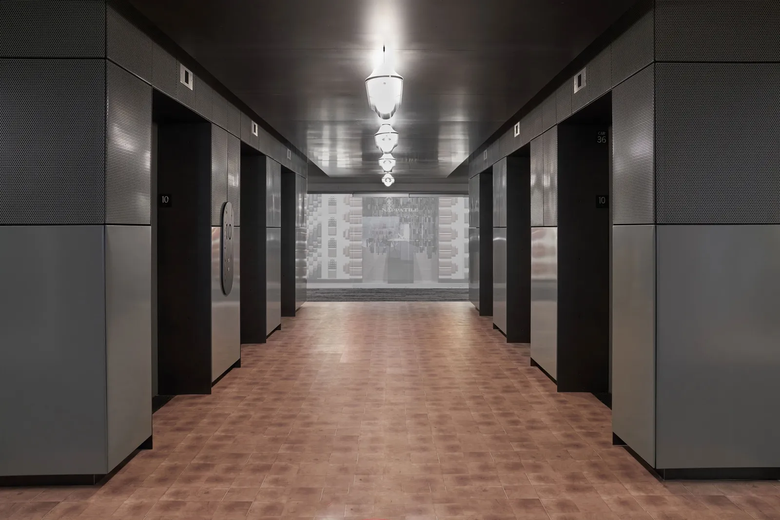 custom hot rolled steel accent wall panels & ceiling by Icon Modern