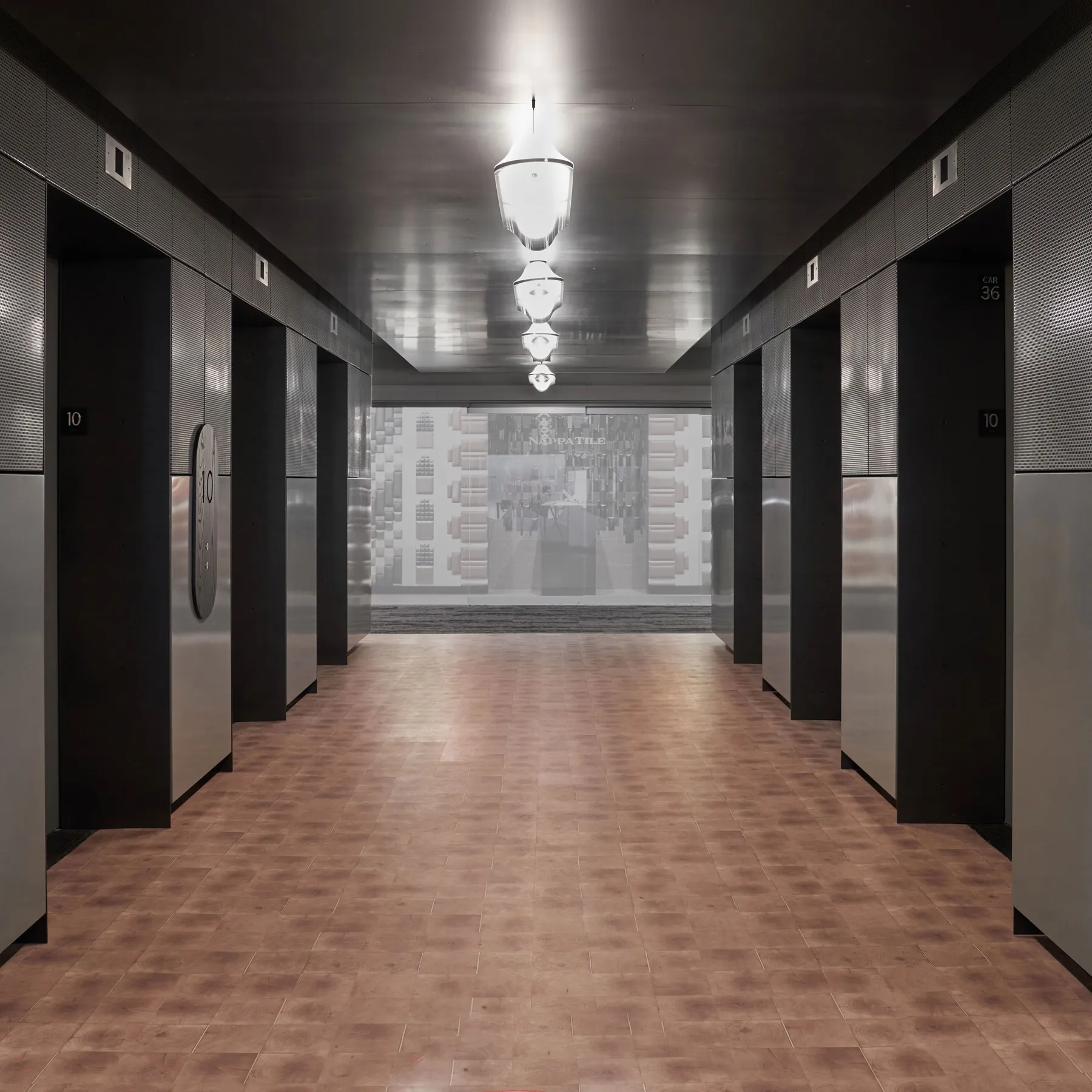 custom hot rolled steel accent wall panels & ceiling by Icon Modern