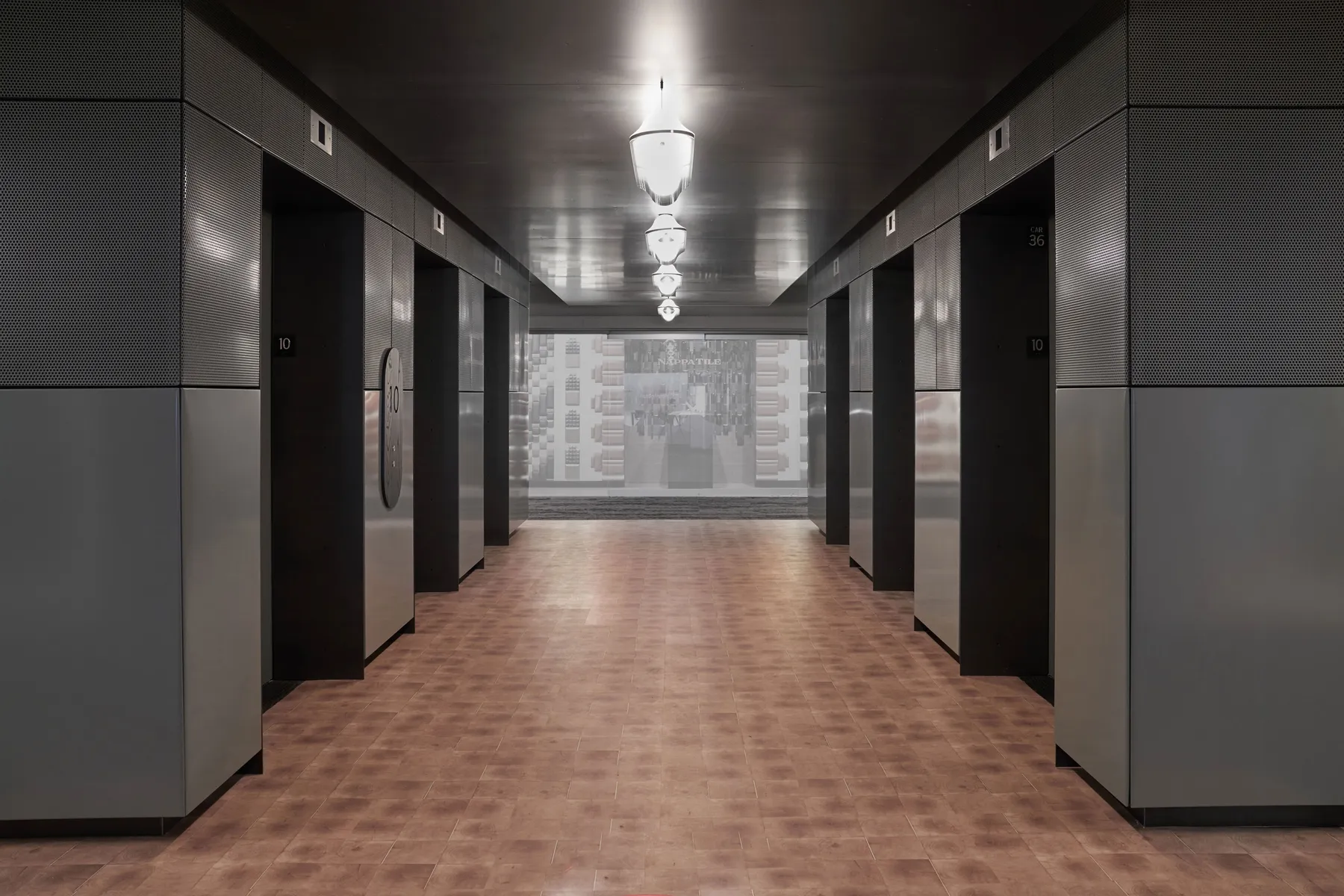 custom hot rolled steel accent wall panels & ceiling by Icon Modern