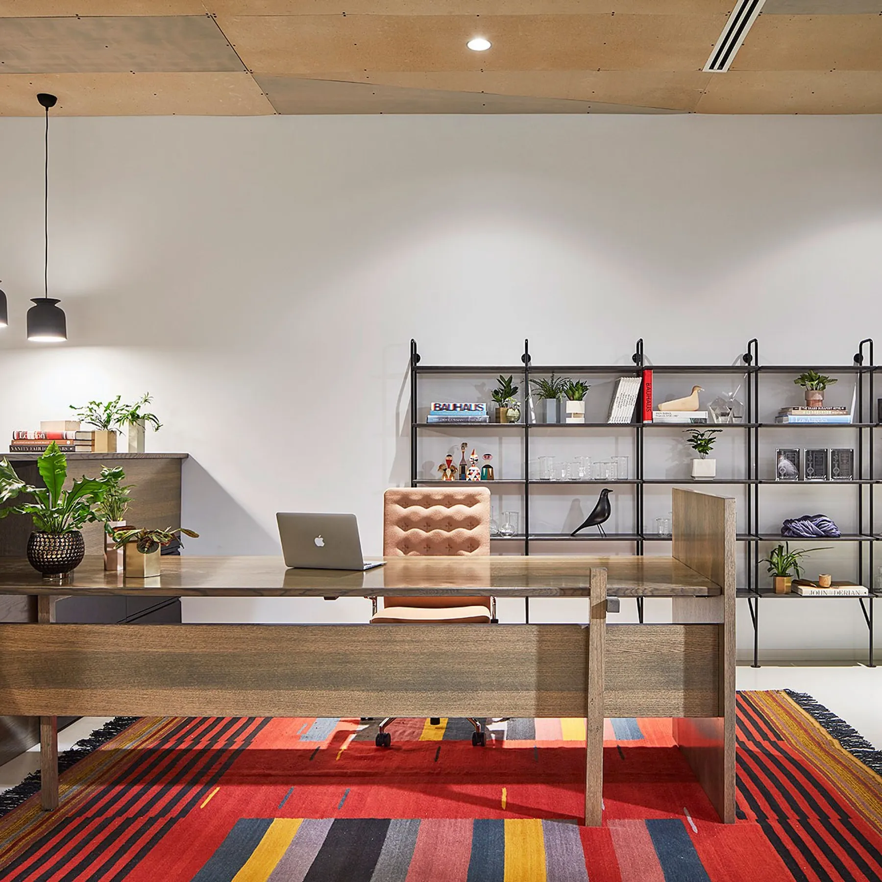 custom reception desk ash in custom finish by Icon Modern