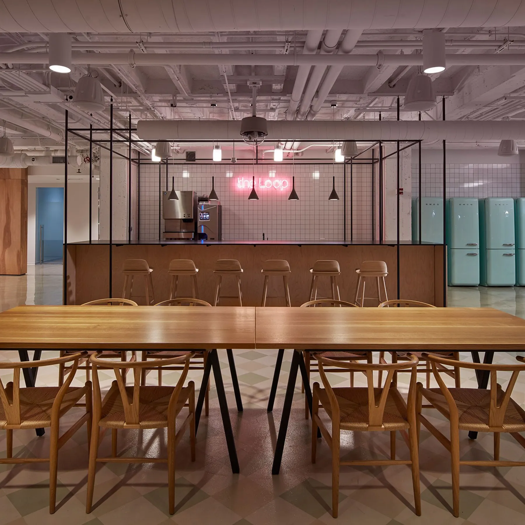 custom community table urban oak by Icon Modern