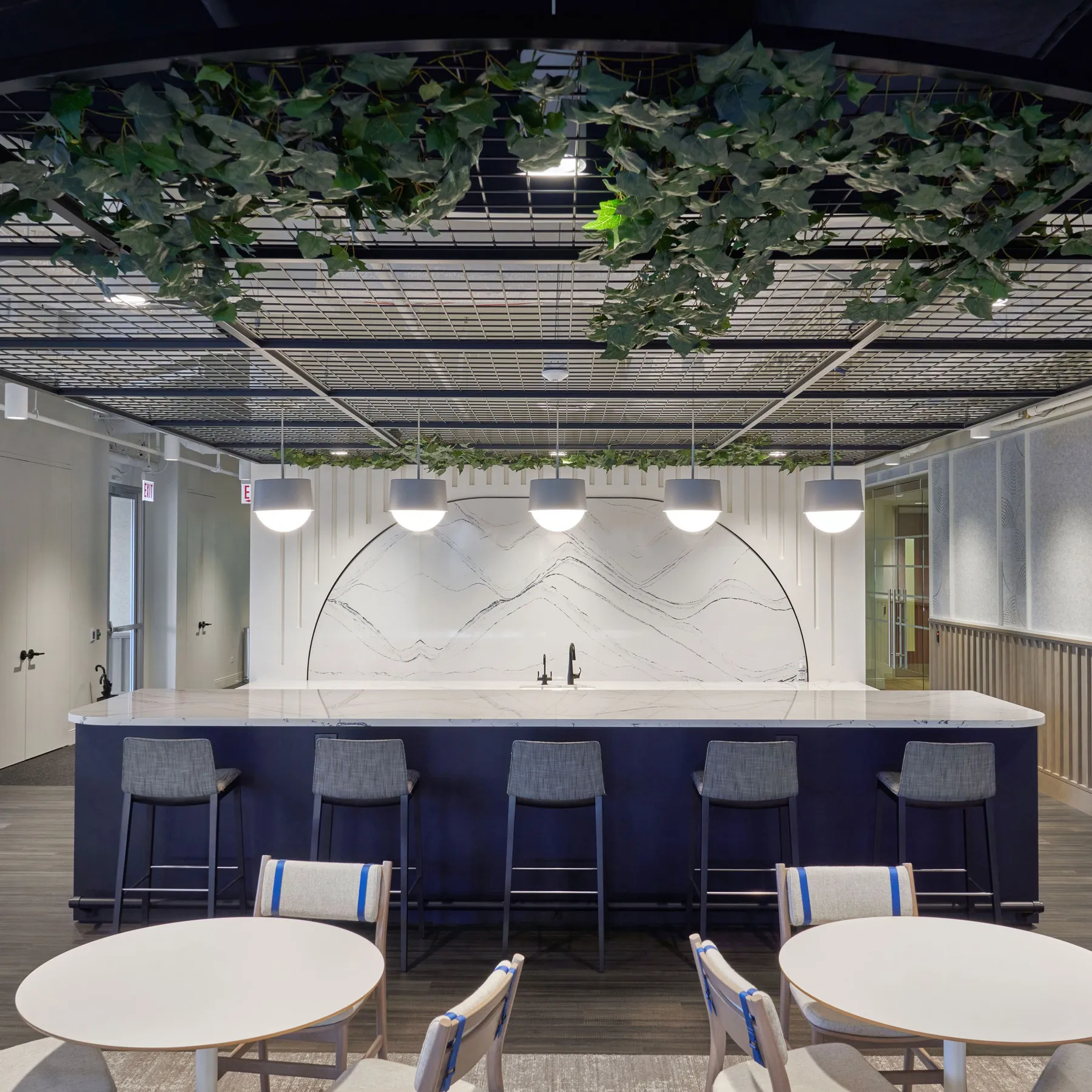 custom steel ceiling element in matte black powdercoat by Icon Modern