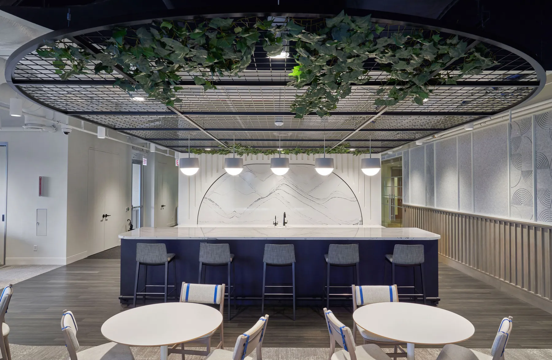 custom steel ceiling element in matte black powdercoat by Icon Modern